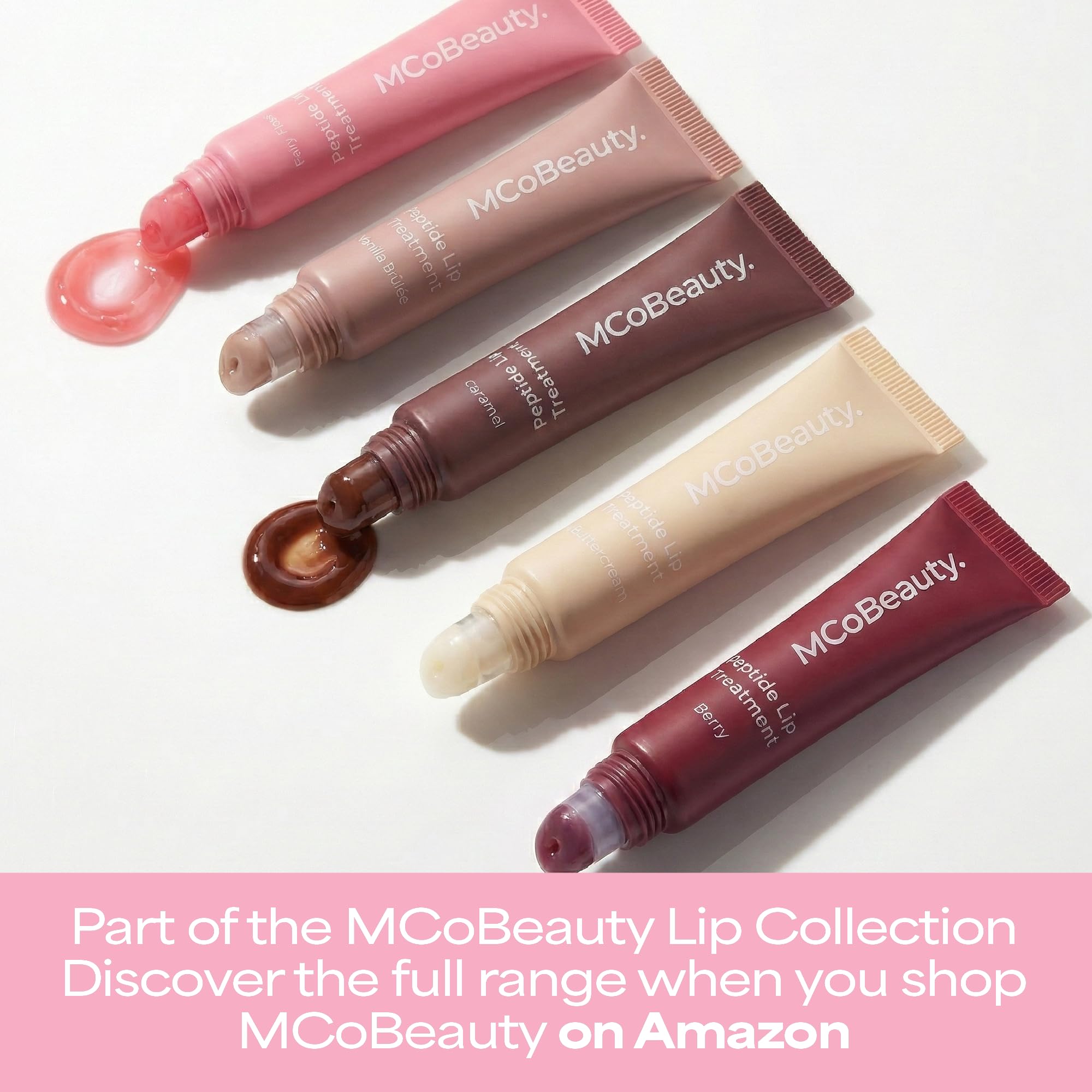 MCoBeauty Peptide Lip Treatment Caramel - Nude Brown Tinted Lip Balm Plumper Gloss for Women - Hydrating Lip Oil with Shea Butter, Peptides for Soft Plump Lips - Vegan Cruelty Free Lip Care MCoBeauty buy supplements canada