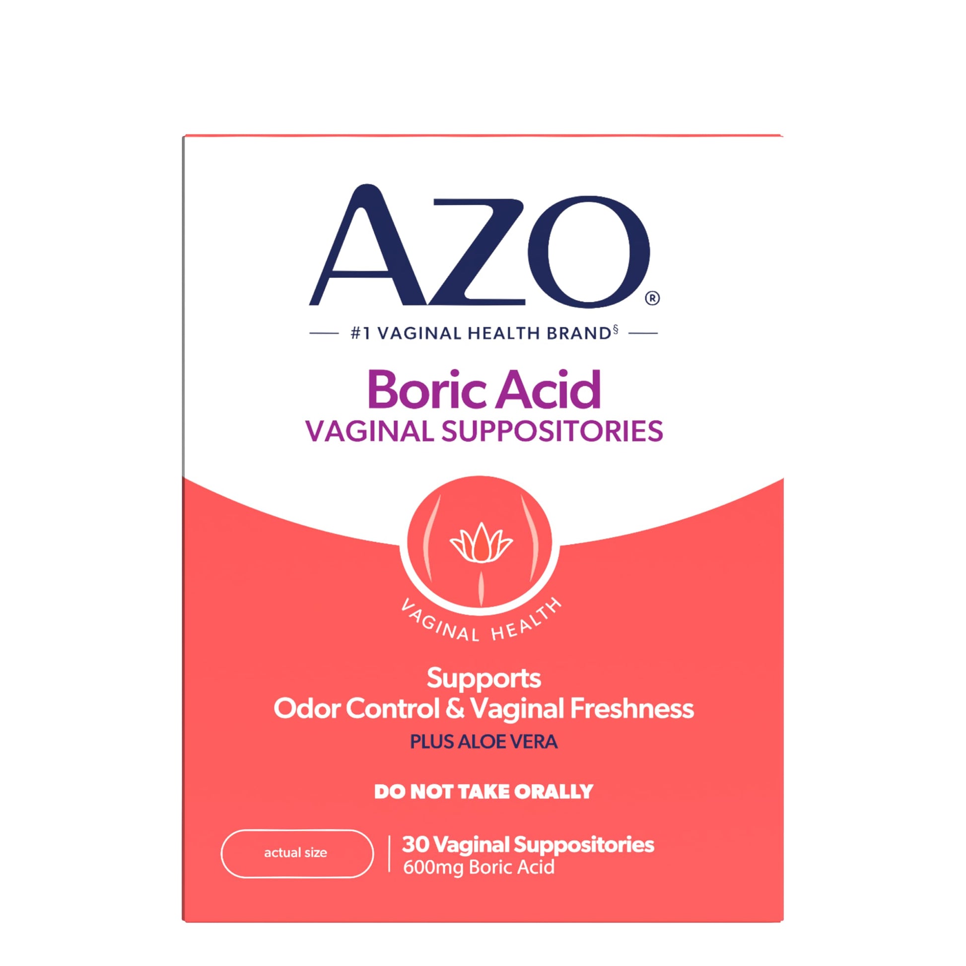 AZO® Boric Acid Vaginal Suppositories for Women, Helps Support Odor Control with Clinically Studied Boric Acid, Non-GMO, 30 Count AZO buy supplements canada
