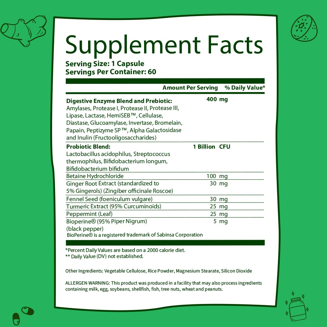 GOBIOTIX Digestive Enzymes Supplement with Prebiotics and Probiotics for Women and Men - Gut Health, Gluten Digestion, Lactose Absorption GOBIOTIX buy supplements canada