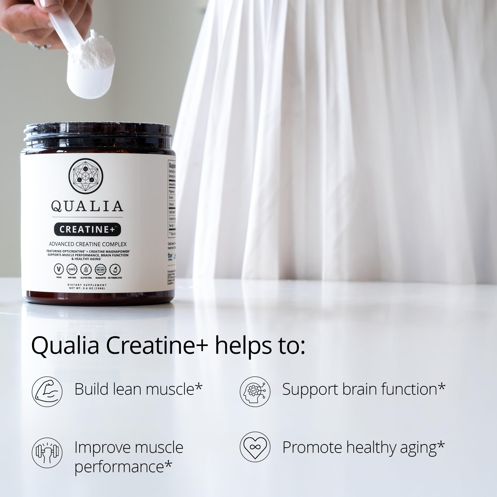 Qualia Creatine | Advanced Creatine Complex | 2 Sources + Magnesium | Optimized Absorption | Muscle Performance, Brain Function, & Healthy Aging (30 Servings) QUALIA LIFE SCIENCES buy supplements canada