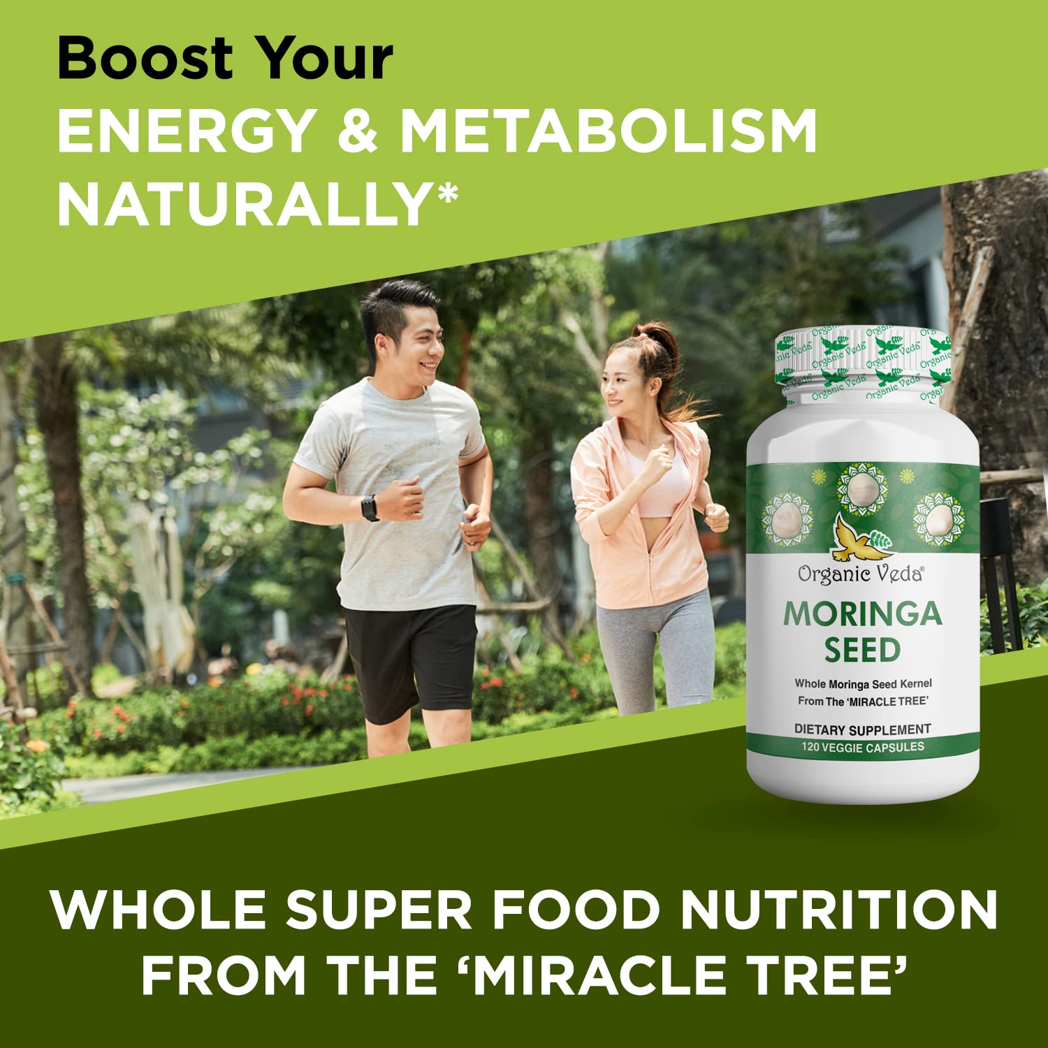 Organic Veda Moringa Seed Capsules - Pure Organic Moringa Capsules Seed Powder Organic Veda buy supplements canada