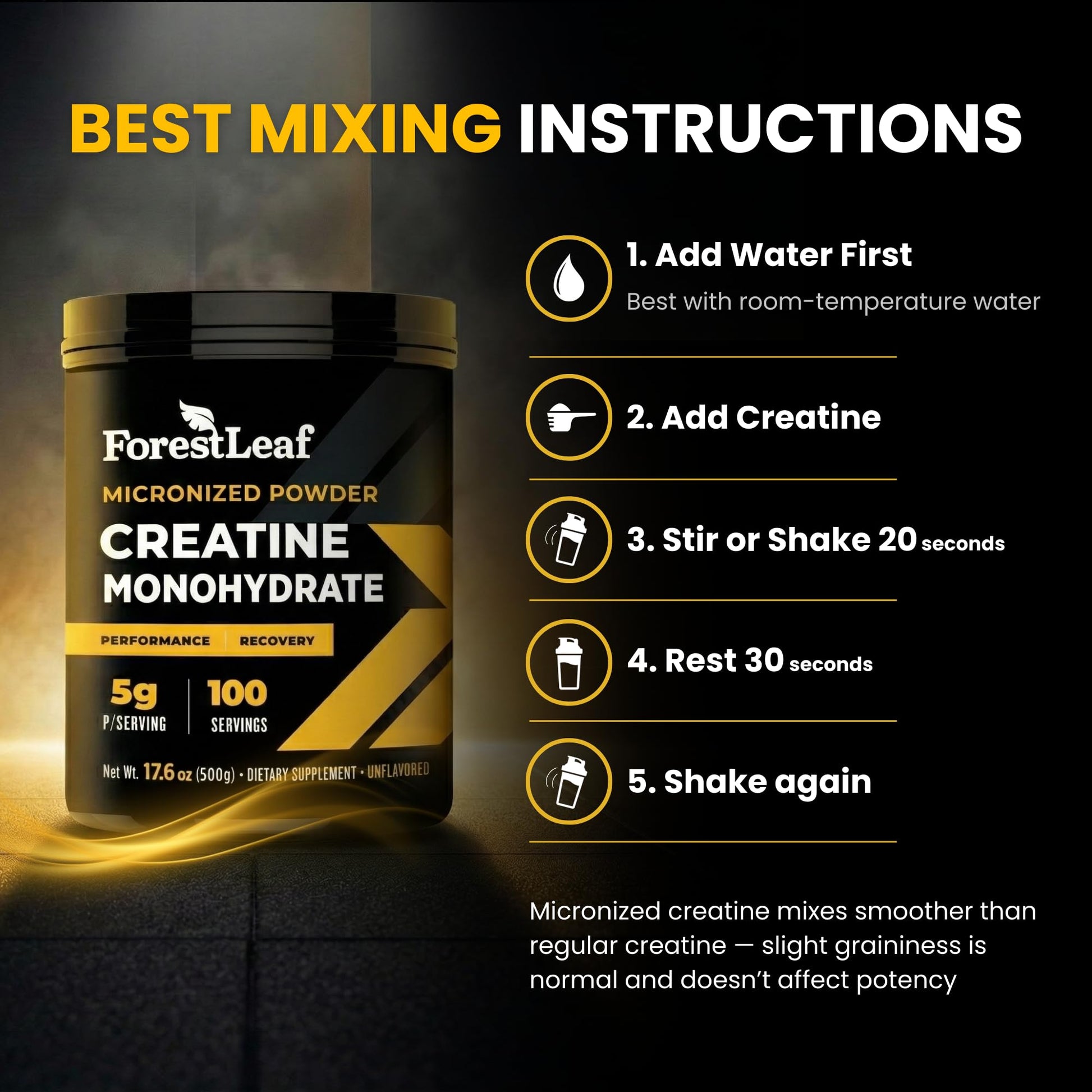 ForestLeaf Micronized Creatine Monohydrate Powder - Maximize Muscle Growth & Strength - Unflavored Creatine for Women and Men ForestLeaf buy supplements canada