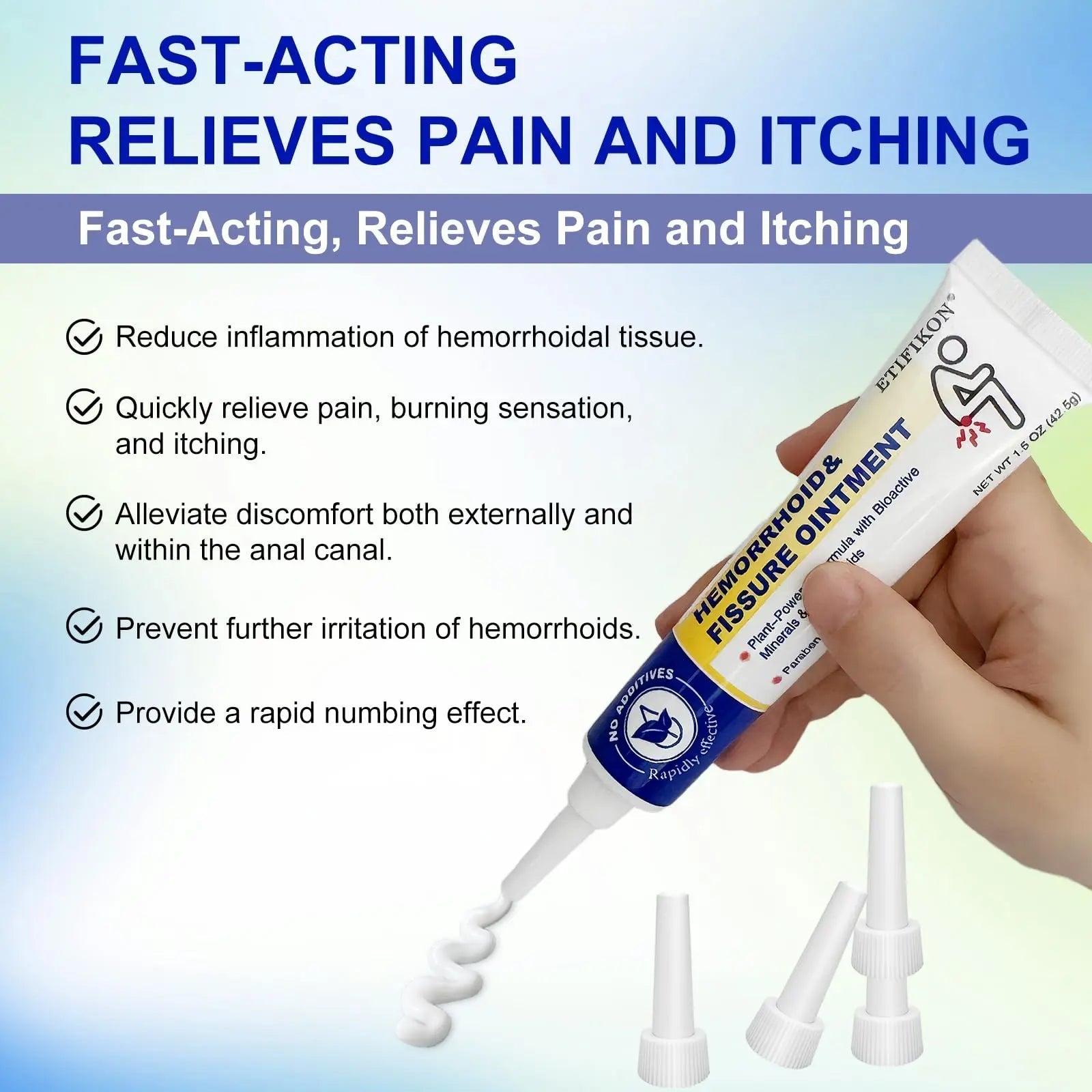 ETIFIKON Hemorrhoid & Fissure Ointment with 4% Lidocaine & Phenylephrine HCI – 42.5g Comforting Care Cream for Internal & External Areas – Helps Soothe Irritation & Support Daily Comfort (1 Pack) ETIFIKON buy supplements canada