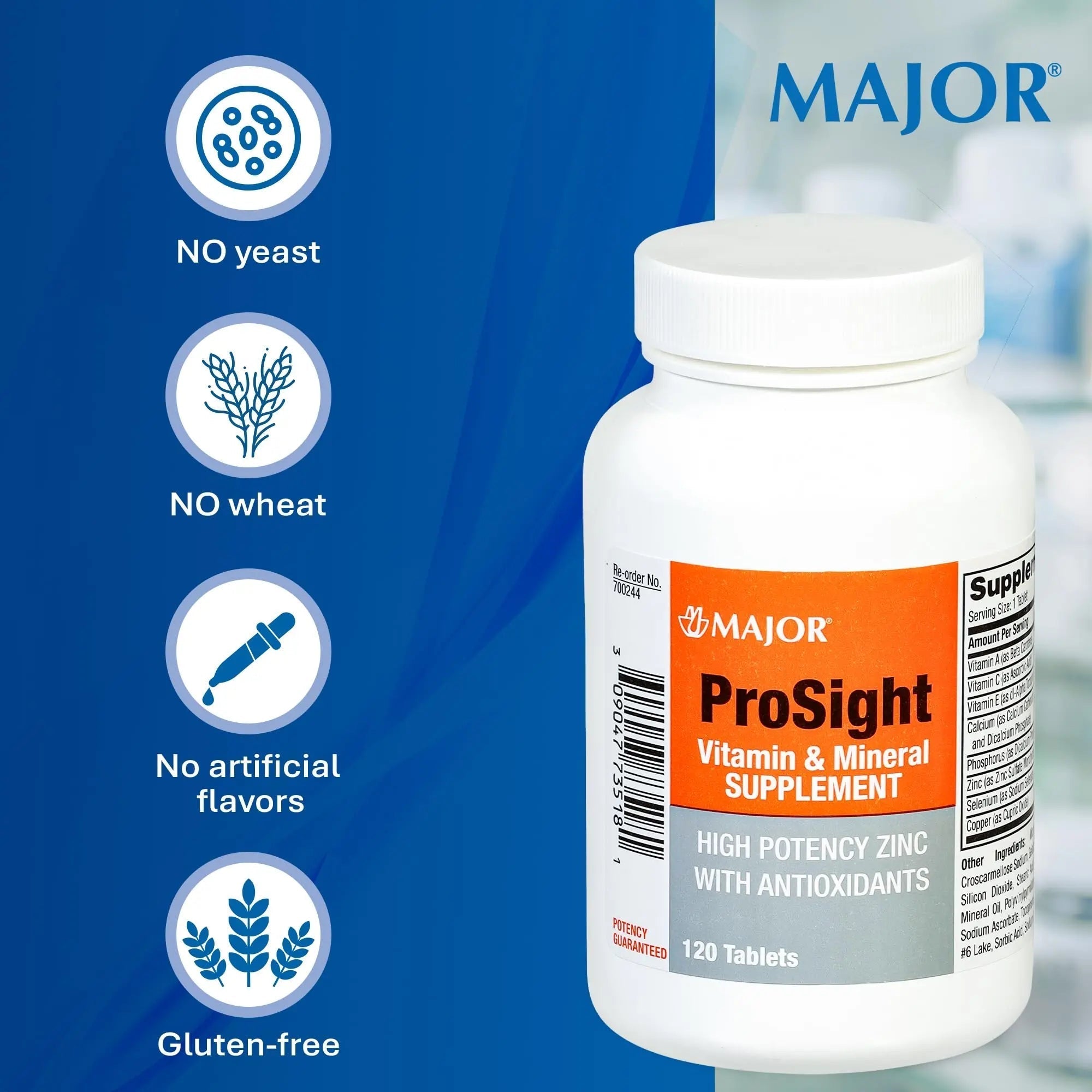 MAJOR ProSight Vitamin and Mineral Supplement - Daily Multivitamin for Women and Men with High Potency Zinc MAJOR buy supplements canada