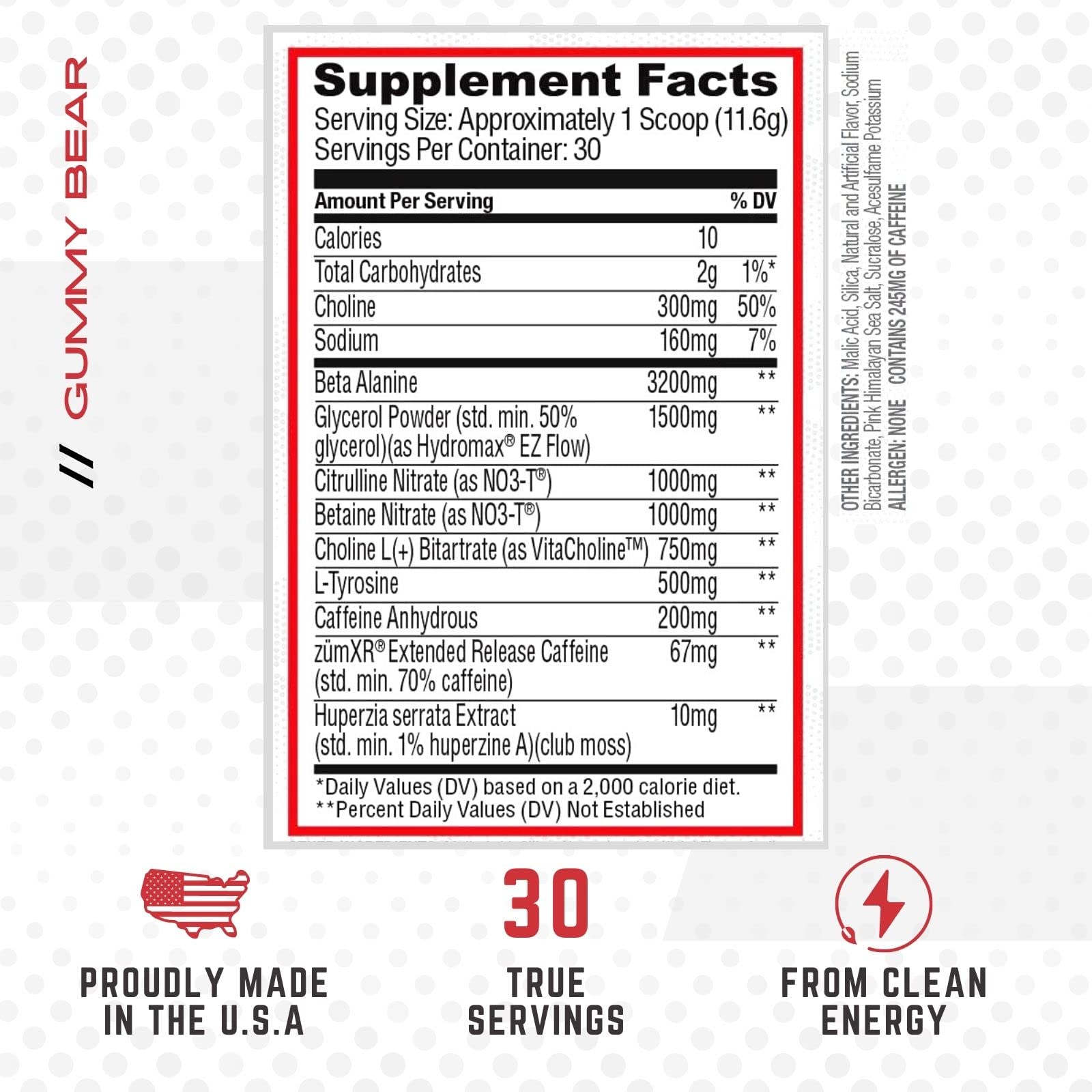 Purus Labs NOXYGEN PREWORKOUT Powder, 30 Servings (Gummy Bear) Purus Labs buy supplements canada