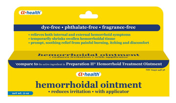 A+Health Hemorrhoid Treatment, Hemorrhoidal Ointment Relieves Symptoms of Burning, Itching, Discomfort, 2 Ounce Tube with Applicator, Reduces Irritation and Pain Relief A+Health buy supplements canada