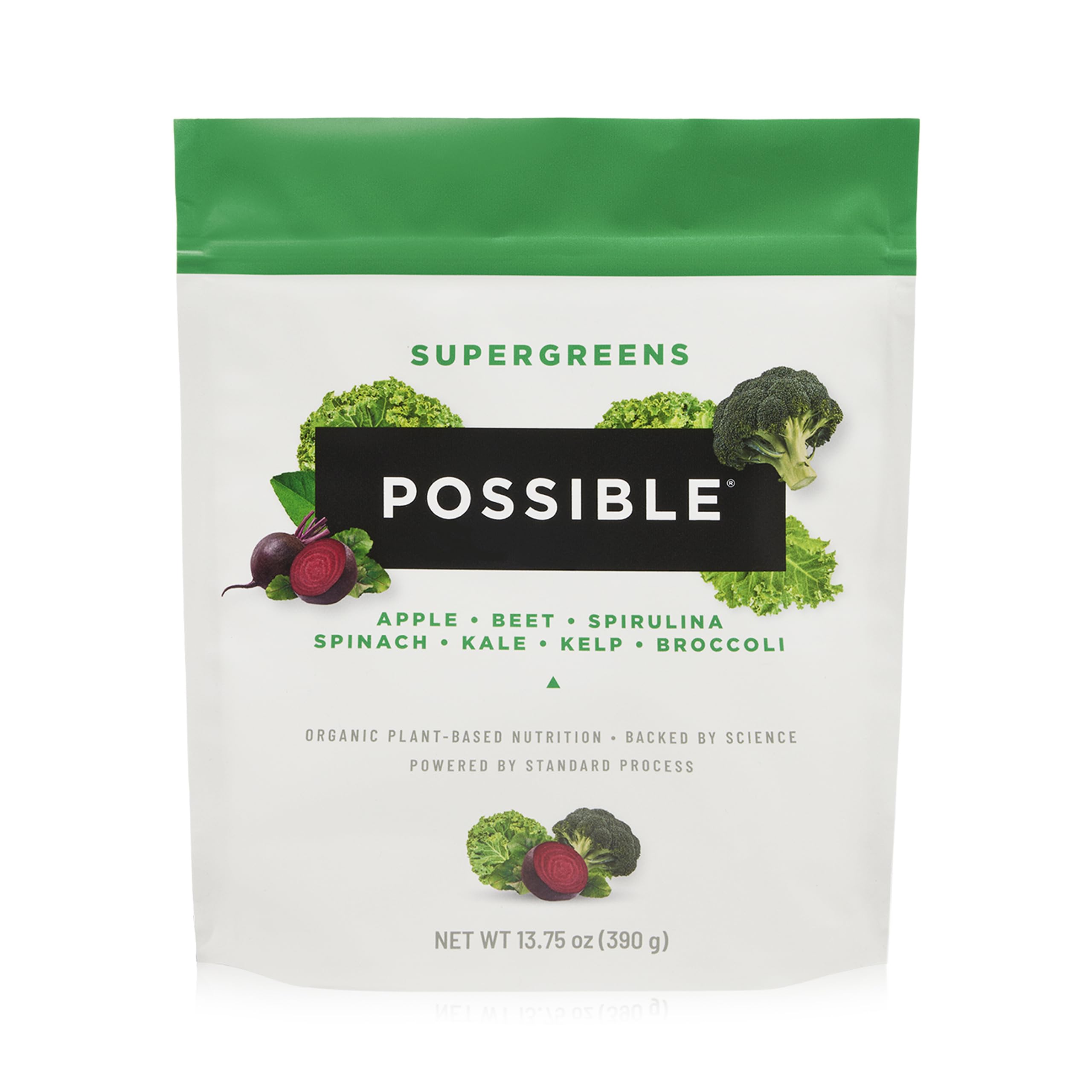 Possible SuperGreens - Potent Superfoods Blend - Plant-Based Antioxidant Support - Greens Powder Supplement & Drink Mix - Non-GMO, Vegan & Gluten-Free - SuperGreens (30 Servings) Possible buy supplements canada