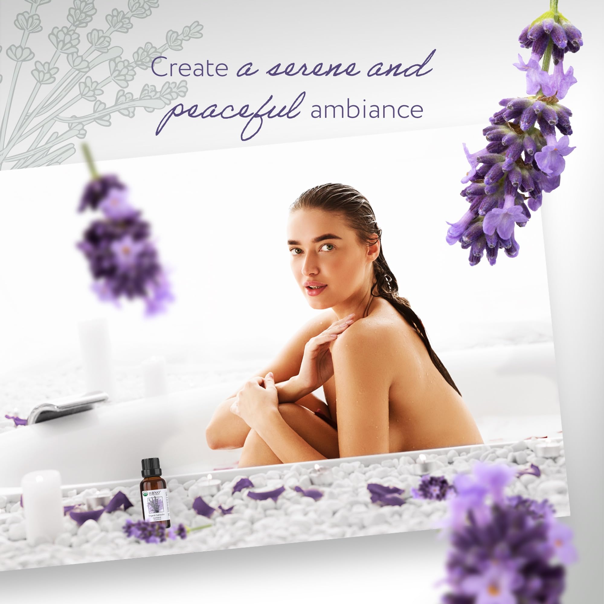 HBNO Organic Lavender Essential Oil - 1 oz (30ml) Value Size - USDA Certified Organic Lavender HBNO buy supplements canada