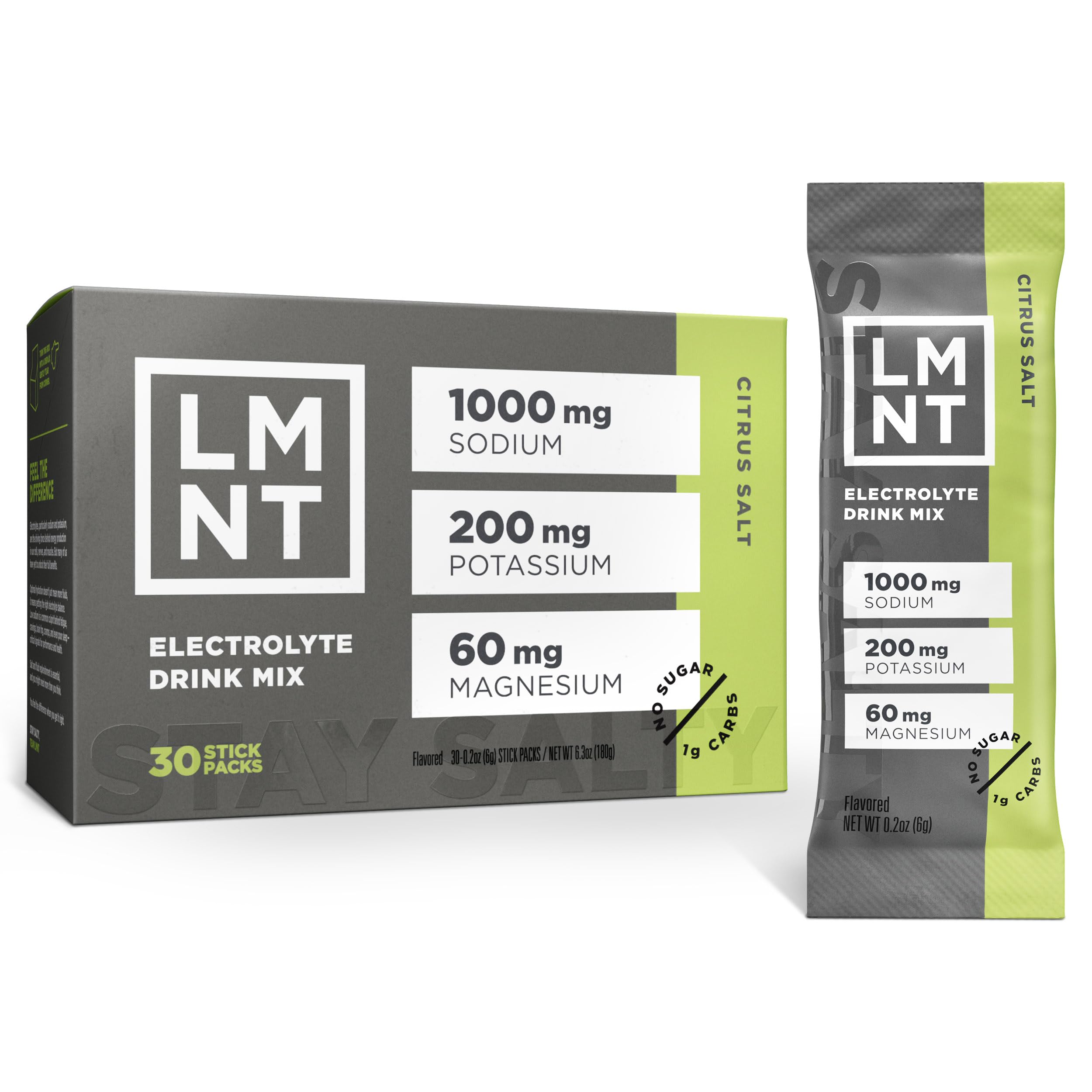 LMNT Zero Sugar Electrolytes - Citrus Salt | Drink Mix | 30-Count Drink LMNT buy supplements canada