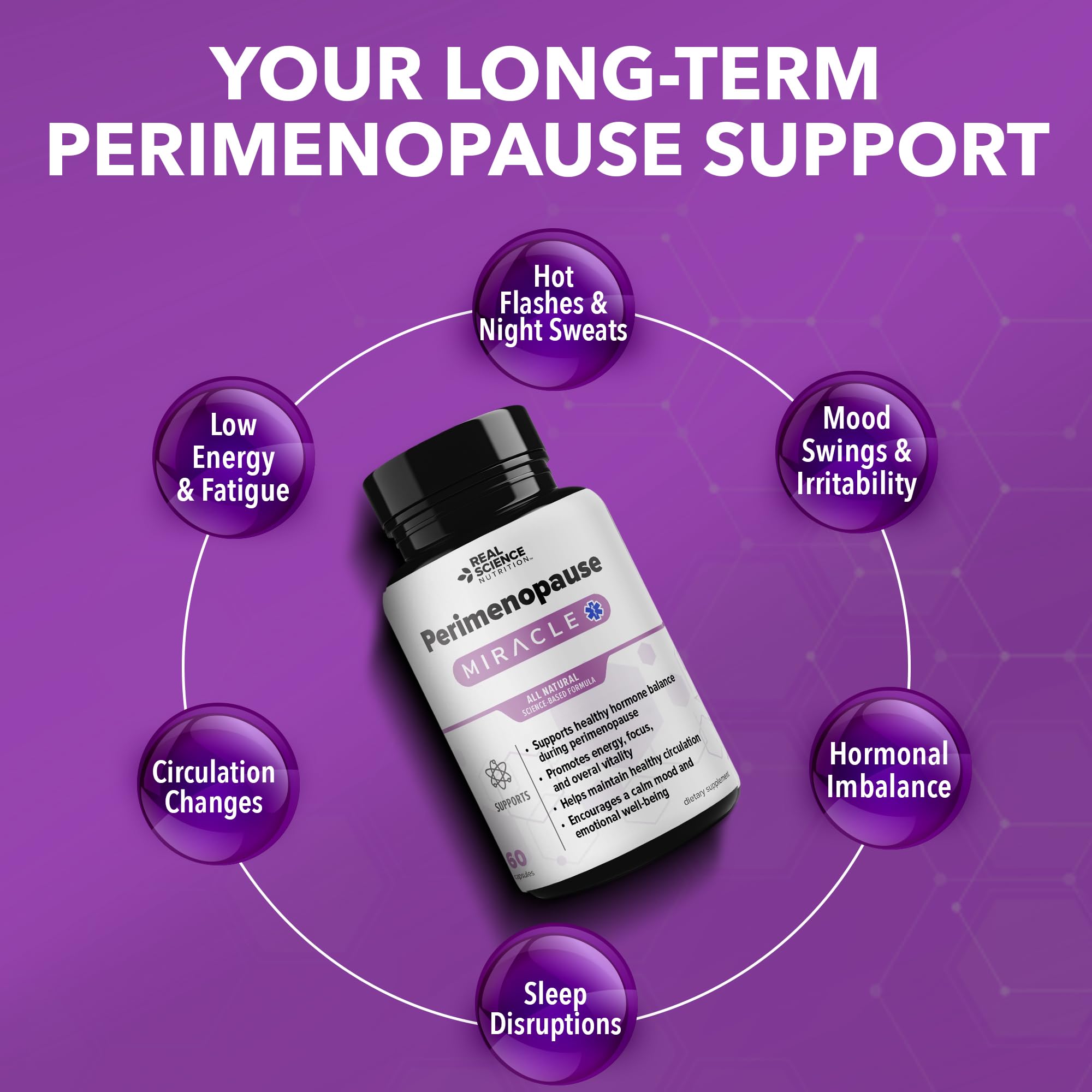 Real Science Perimenopause Supplements for Women for Hormone Balance & Energy Support – Nitric Oxide Formula with Vinitrox, GABA & Essential Vitamins for Hot Flashes, Mood & Energy – 60 Caps Real Science Nutrition buy supplements canada