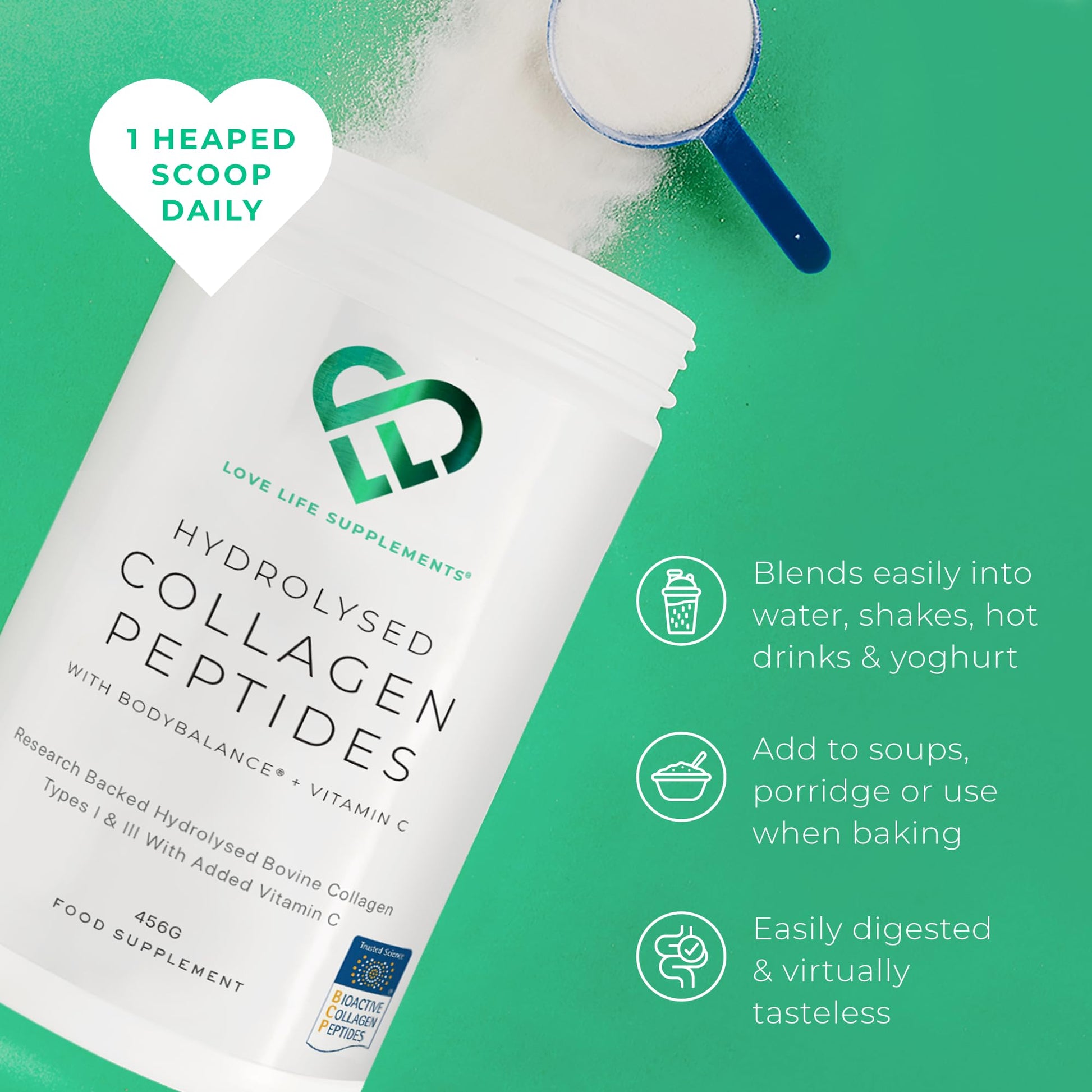 BODYBALANCE® Collagen Powder by LLS - Hydrolysed Bovine Collagen Peptides Types 1 & 3 with Vitamin C - Joint, Ligament LOVE LIFE SUPPLEMENTS buy supplements canada