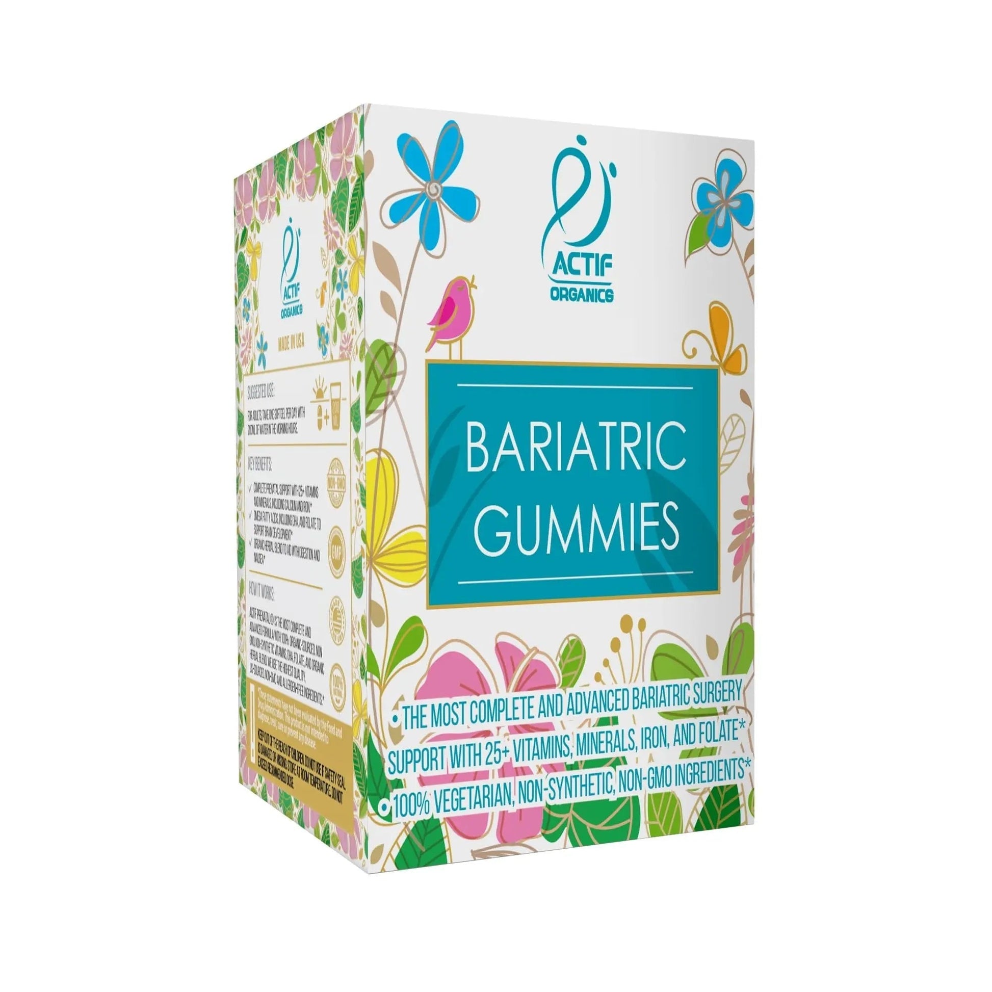 ACTIF Organic Bariatric Gummies with 25+ Organic Vitamins and Minerals for Bariatric Surgery, Advanced Formula ACTIF buy supplements canada
