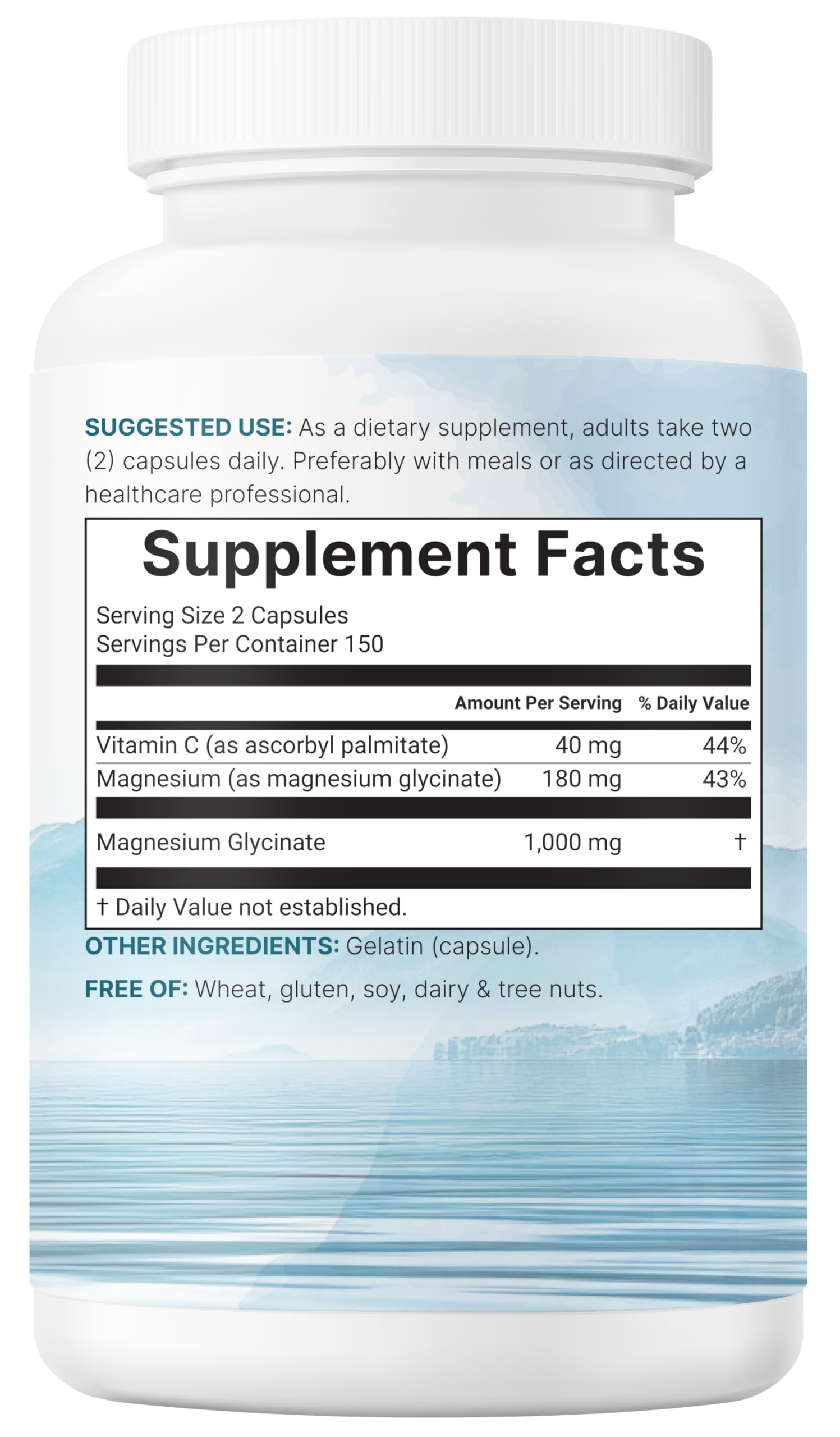 Pure Magnesium Glycinate 1,000mg, 300 Capsules | 100% Chelated for Max Absorption | Enhanced with Vitamin C | Only Uses Active Ingredients Micro Ingredients buy supplements canada
