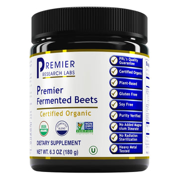Premier Research Labs Premier Fermented Beets - Beet Root Powder Fermented, Organic Fermented Beets for Men & Women, Beetroot, Nitrates, Blood Pressure Support, USDA Organic - 6.3 Oz Jar Premier Research Labs buy supplements canada