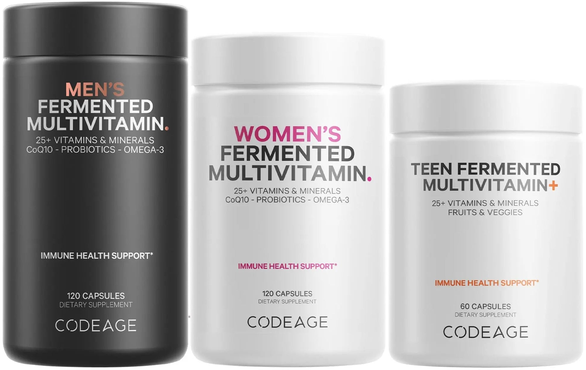 Codeage Family Multivitamin Bundle – Multivitamins for Teens, Women & Men – Essential Vitamins & Minerals Pack Codeage buy supplements canada