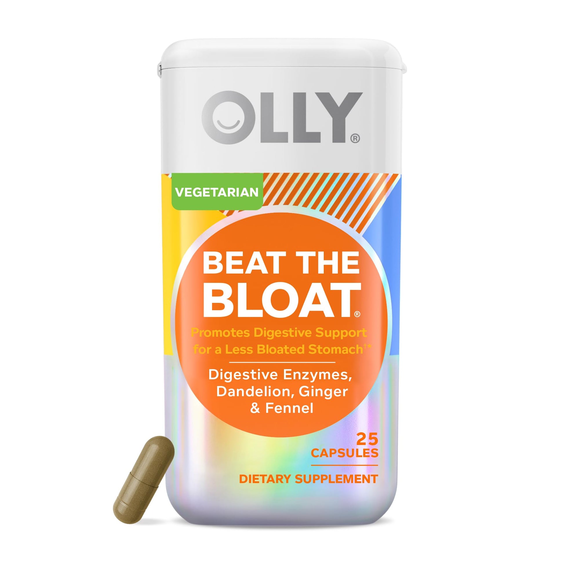 OLLY Beat The Bloat Capsules, Digestive Support Enzymes, Supplement for Women - 25 Count OLLY buy supplements canada