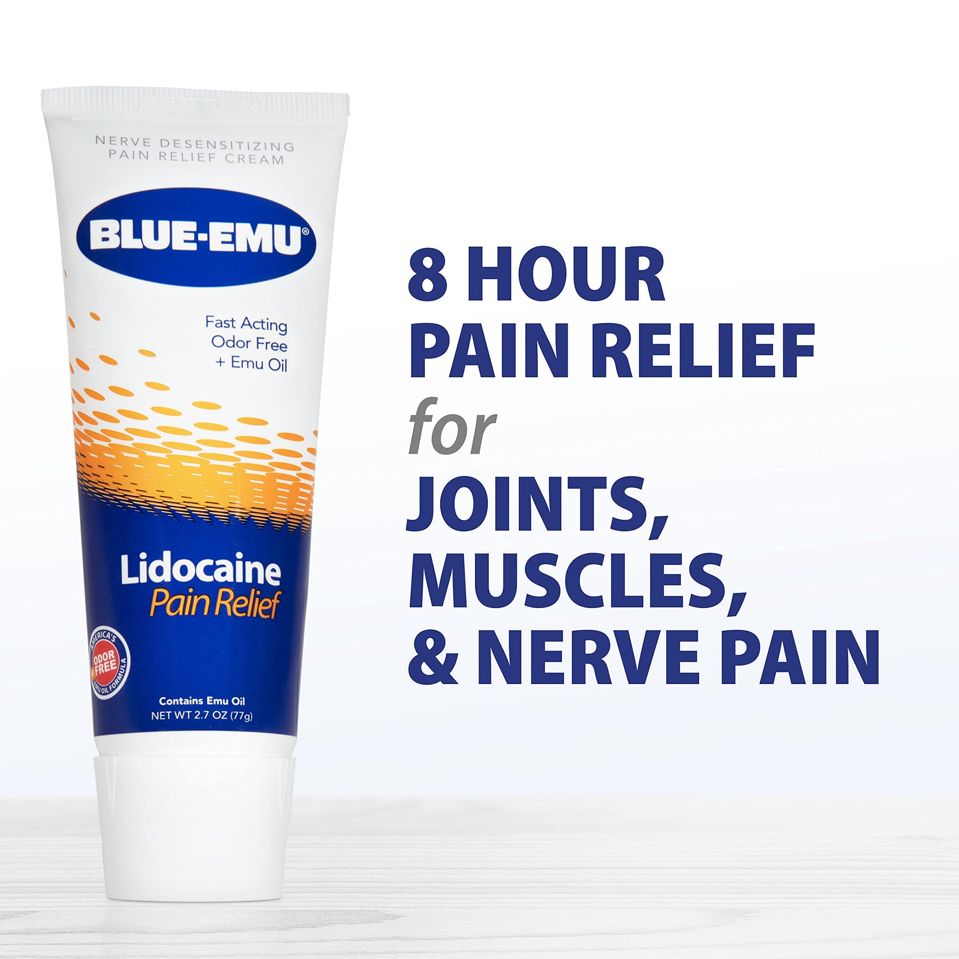 BLUE-EMU Lidocaine Pain Relief Cream for Fast, Numbing Relief, 2.7 Oz, 1 Pack BLUE-EMU buy supplements canada