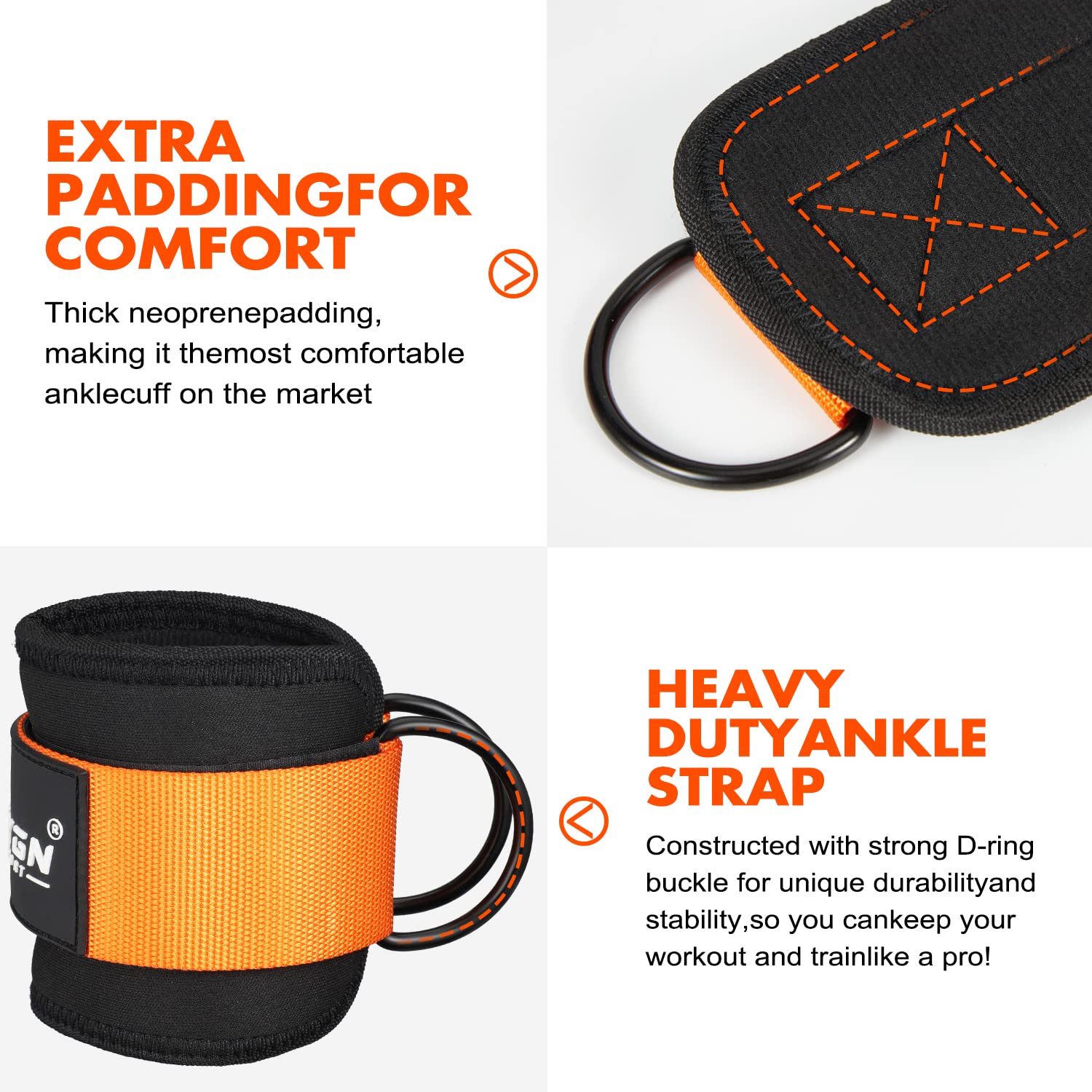 Ankle Resistance Bands with Cuffs for Leg and Glute Training - Exercise Equipment HPYGN buy supplements canada