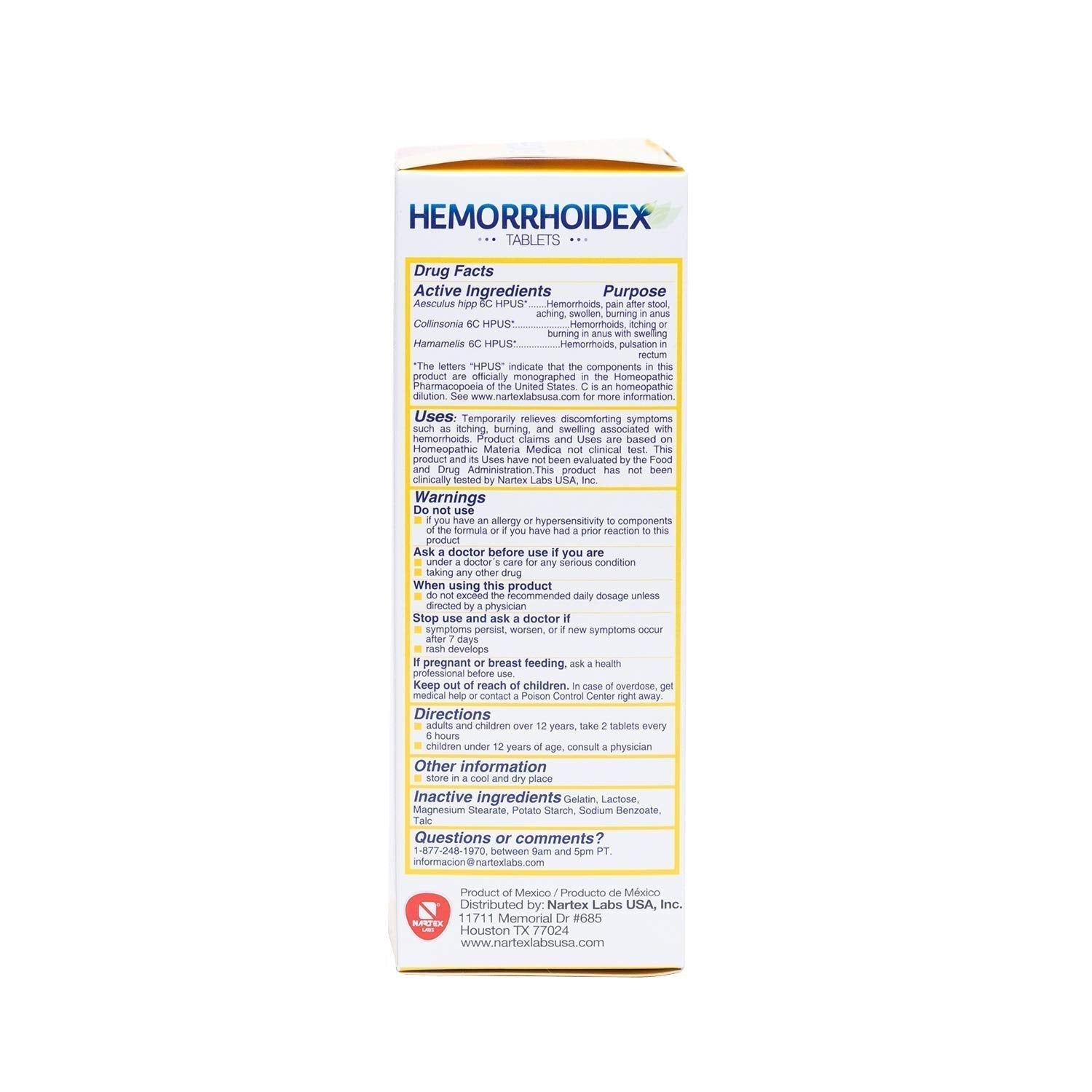 Nartex Hemorrhoid X Treatment Combo Pack 1 Tube & 30 Tablets NARTEX LABS buy supplements canada