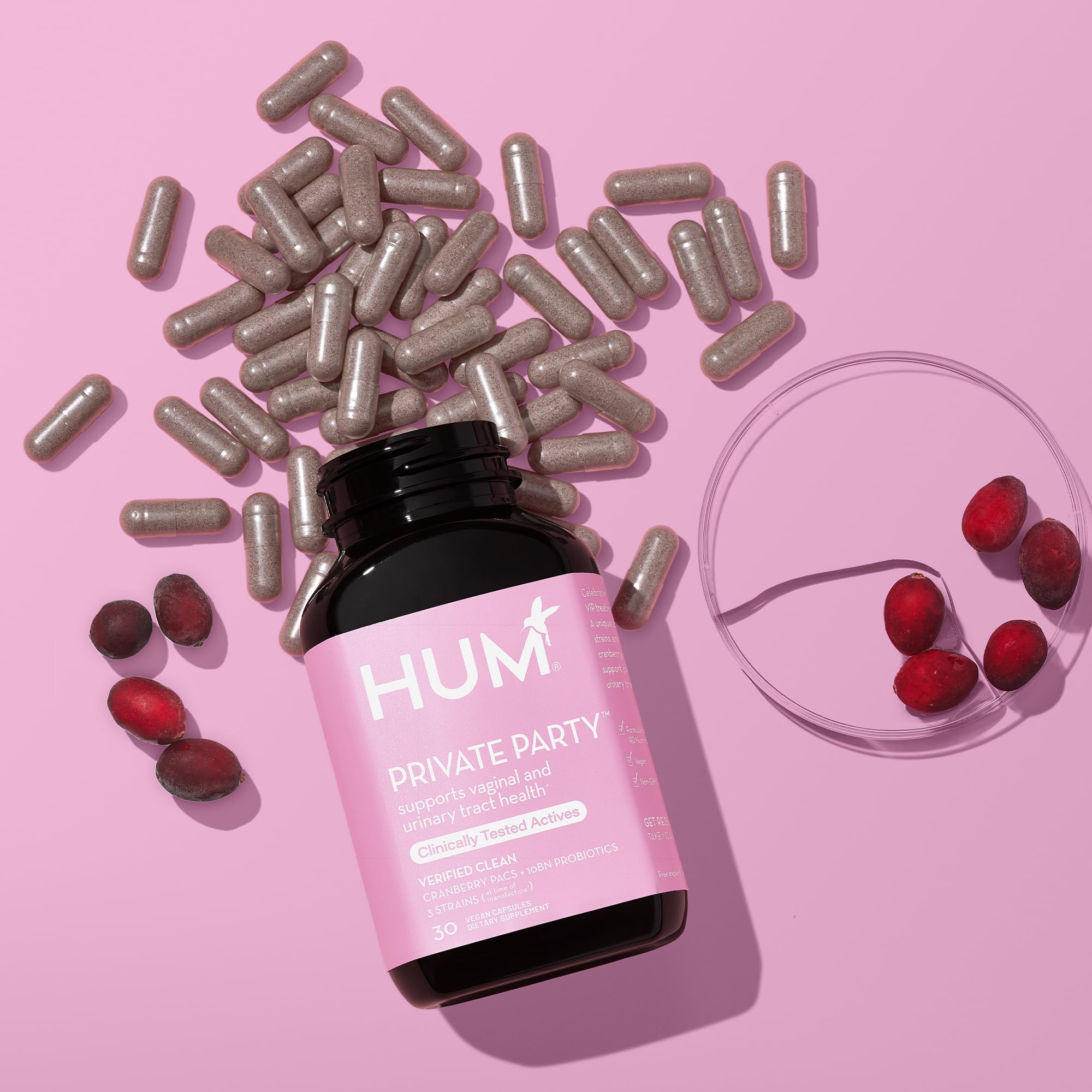 HUM Private Party Pills - Vaginal Probiotics for Women's Ph Balance with Cranberry HUM buy supplements canada
