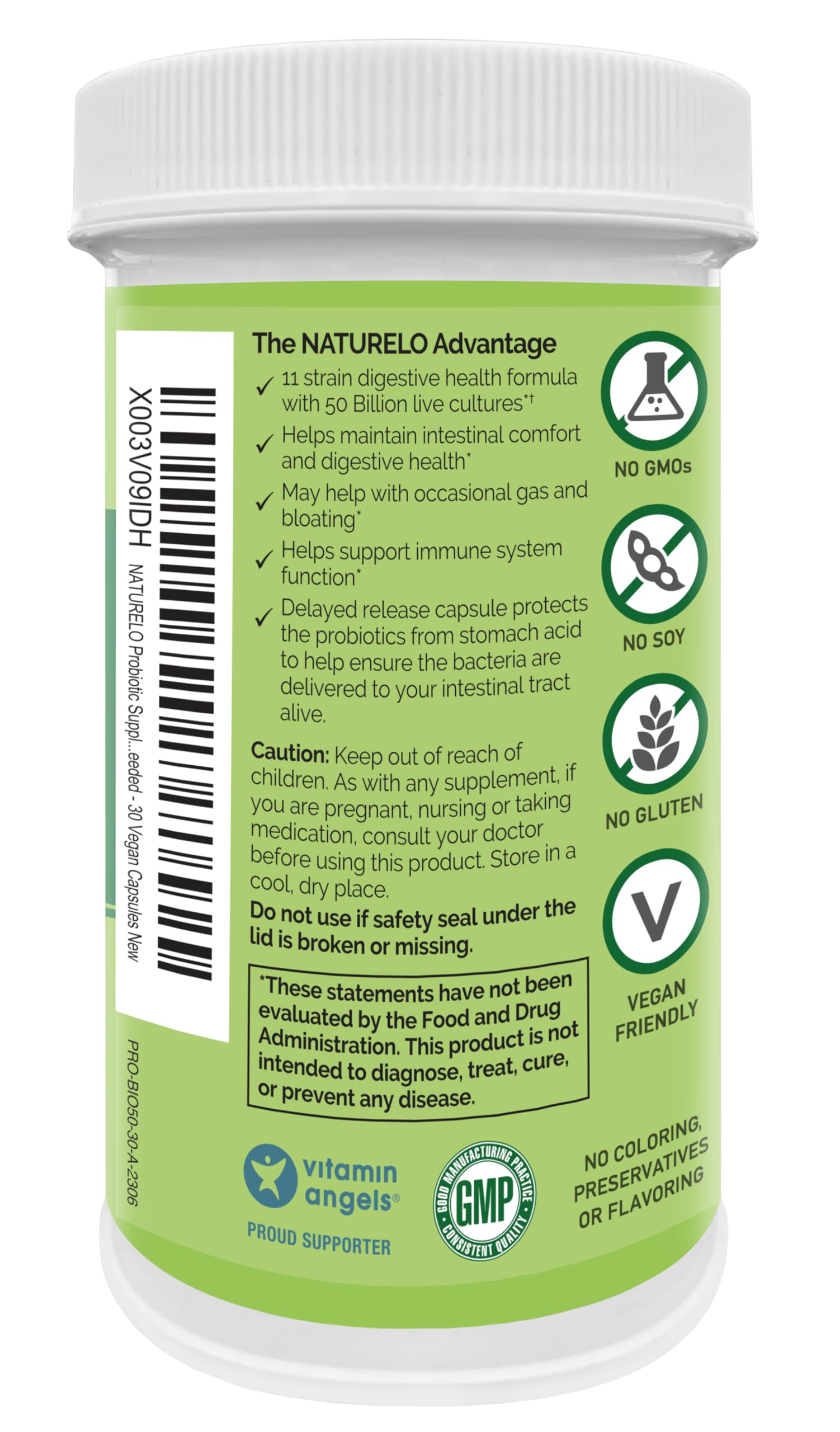 NATURELO Probiotic Supplement - 50 Billion CFU - 11 Strains - One Daily - Helps Support NATURELO buy supplements canada