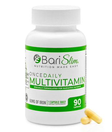 BariSlim Once Daily Bariatric Multivitamin Capsule - 60mg of Iron - Bariatric Vitamin & Supplement for Post WLS Surgery Including Gastric Bypass BariSlim buy supplements canada