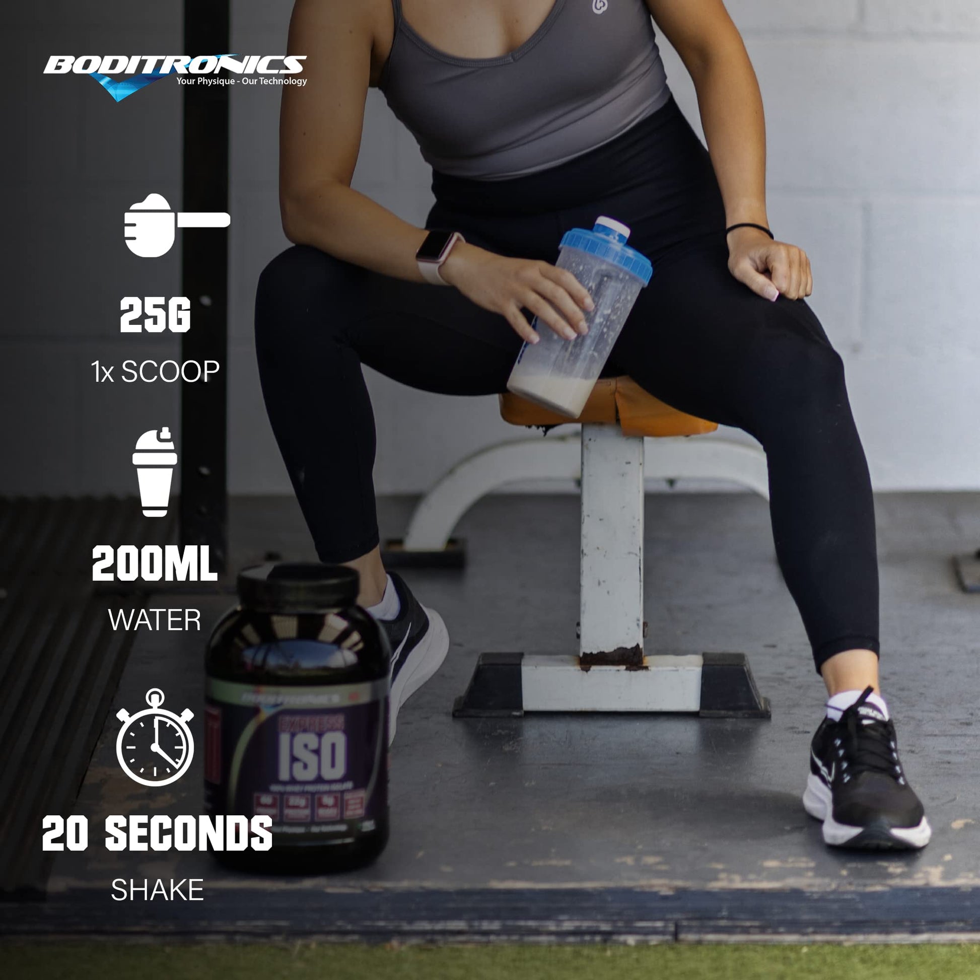 Boditronics 1.5 kg Iso Express Whey 100% Whey Isolate Protein Powder with Occurring Amino Acid Boditronics buy supplements canada
