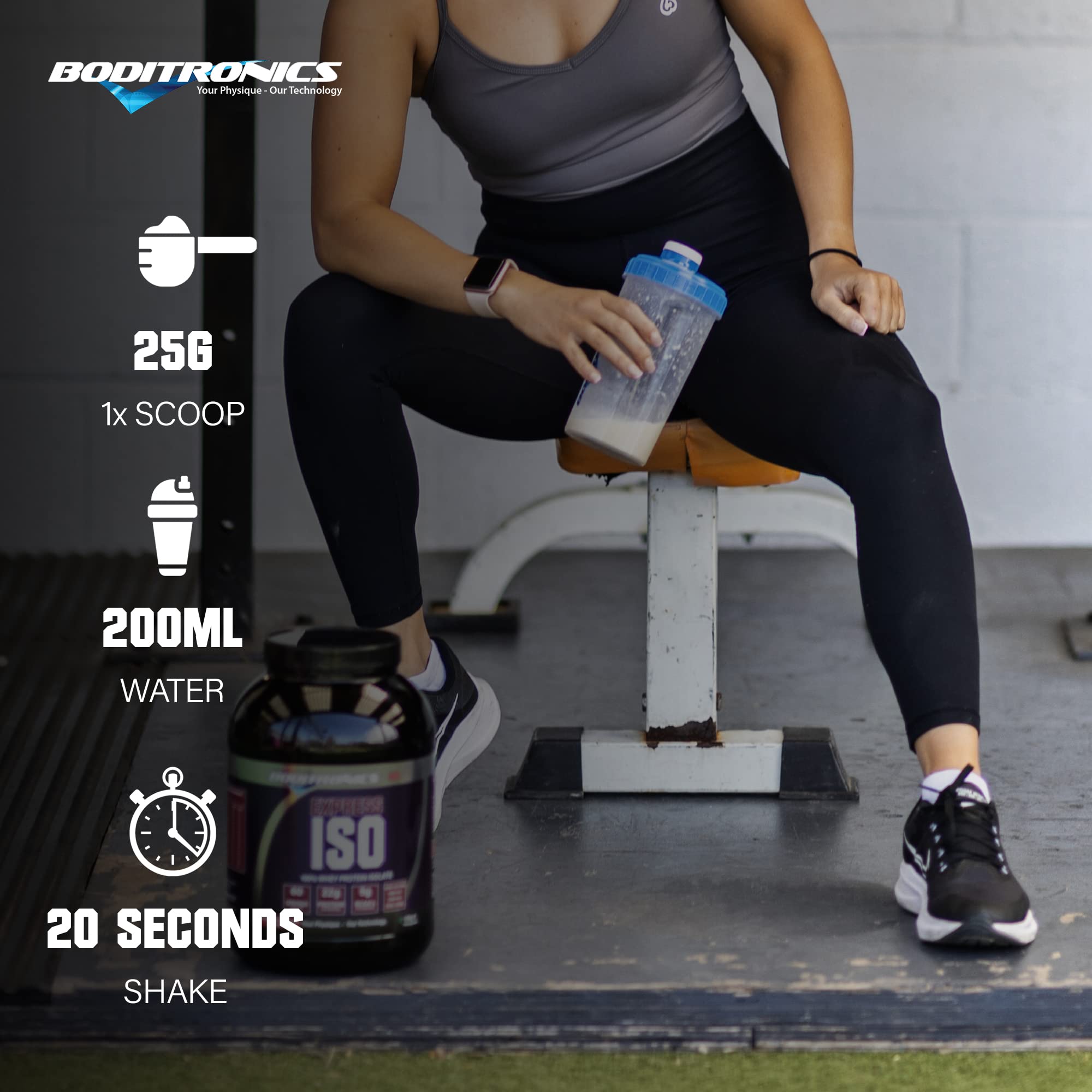 Boditronics 1.5 kg Iso Express Whey 100% Whey Isolate Protein Powder with Occurring Amino Acid Boditronics buy supplements canada