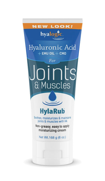 HylaRub HA Joint & Muscle Cream – Hyaluronic Acid Muscle Rub w/Emu Oil & CMO – Non Greasy, Soothes, Moisturizes & Maintains Shoulders, Knees, Back, HIPS & More 6 oz. by Hyalogic Hyalogic buy supplements canada