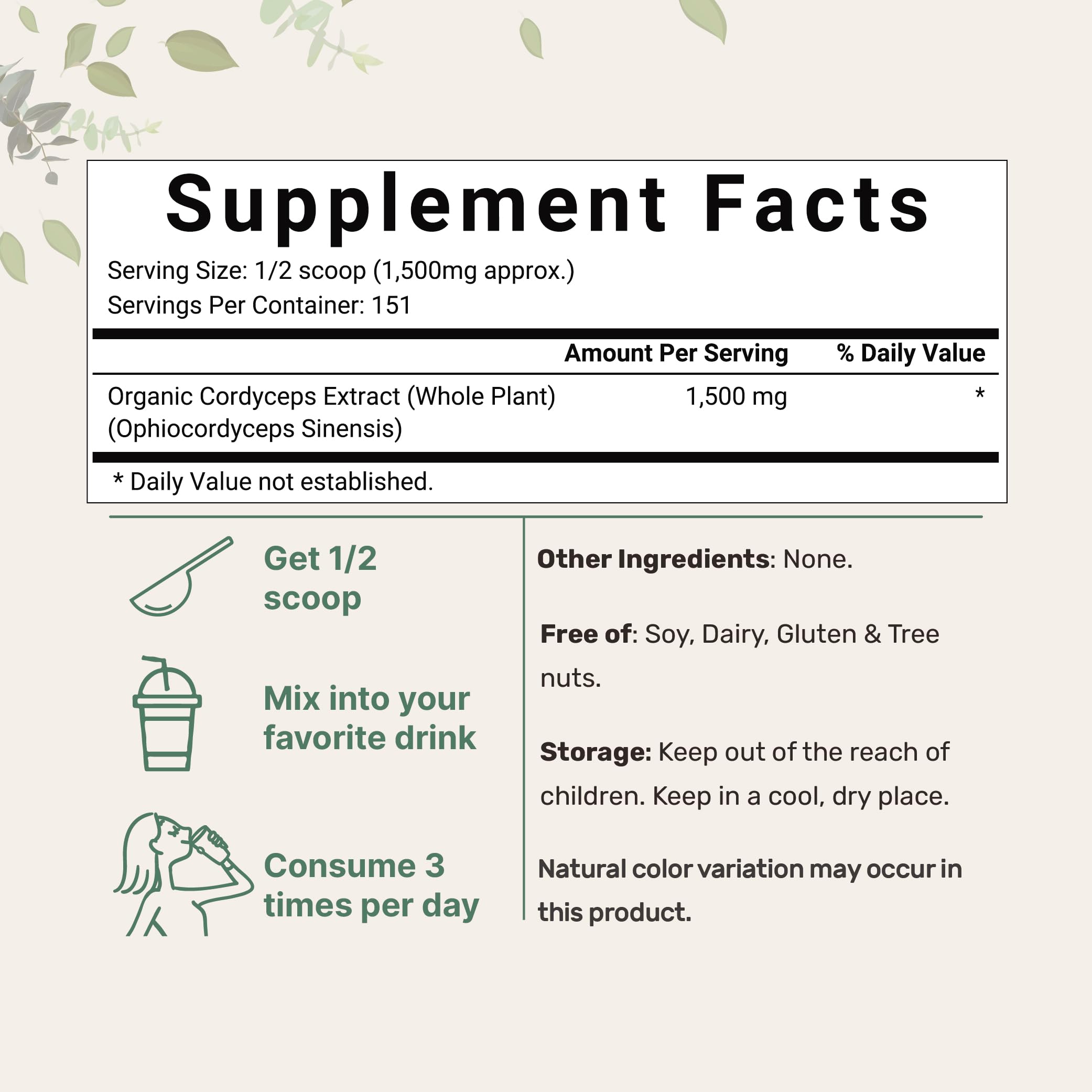 Organic Cordyceps Mushroom Extract Powder, 8 Ounces | Sustainably US Grown Micro Ingredients buy supplements canada