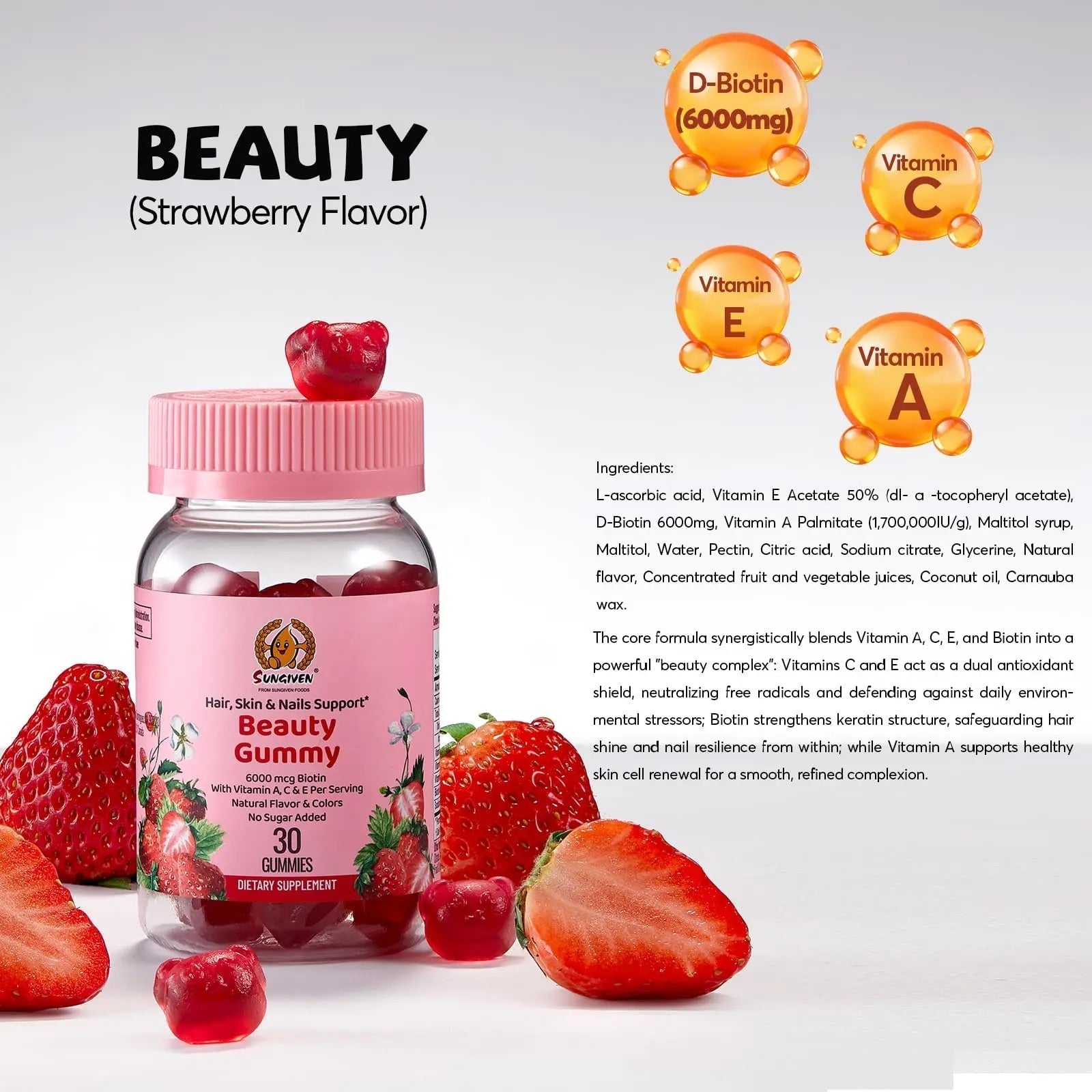 Women's Multivitamin Gummy Pack, 3 Support for Hair Skin Nails Sleep Daily Health, Vitamins A, D, C, E, Biotin, Ashwagandha SUNGIVEN buy supplements canada