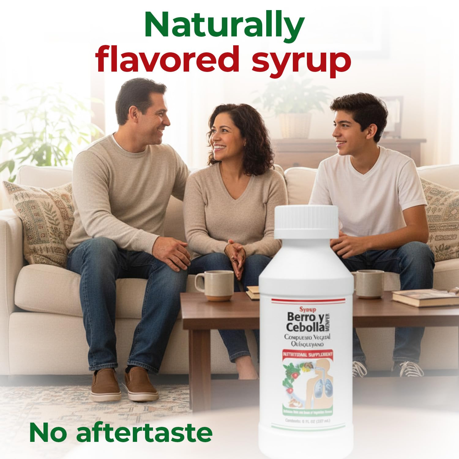Jarabe Berro y Cebolla Immune Support Syrup with Vitamin D, Zinc & Natural Herbal Extracts – Eucalyptus, Honey, Onion, Garlic & More – Teens & Adult Wellness Formula – 8 Fl Oz Each | 2-Pack Berro y Cebolla MENPER buy supplements canada