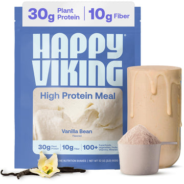 Happy Viking Plant-Based Protein Powder +100 Superfoods Vanilla Meal Replacement Shake, Created by Venus Williams, 30g Plant Protein, 10g Fiber, Vegan, Gluten-Free, Non-GMO, 15 Meals Happy Viking buy supplements canada