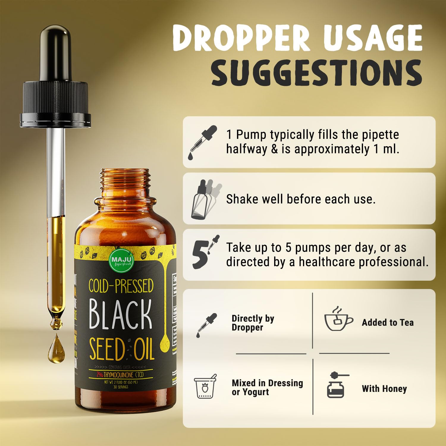 MAJU Black Seed Oil - 3 Times TQ, Cold-Pressed, Travel Size, 100% Turkish Black Cumin Maju Superfoods buy supplements canada
