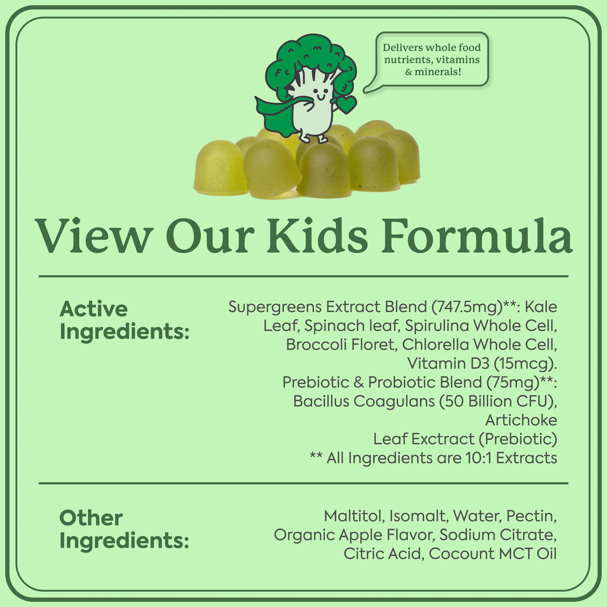 WonderGreens Kids Super Veggie Gummies – Sugar-Free, Allergen-Free Multivitamin for Picky Eaters with Probiotics Plant People buy supplements canada