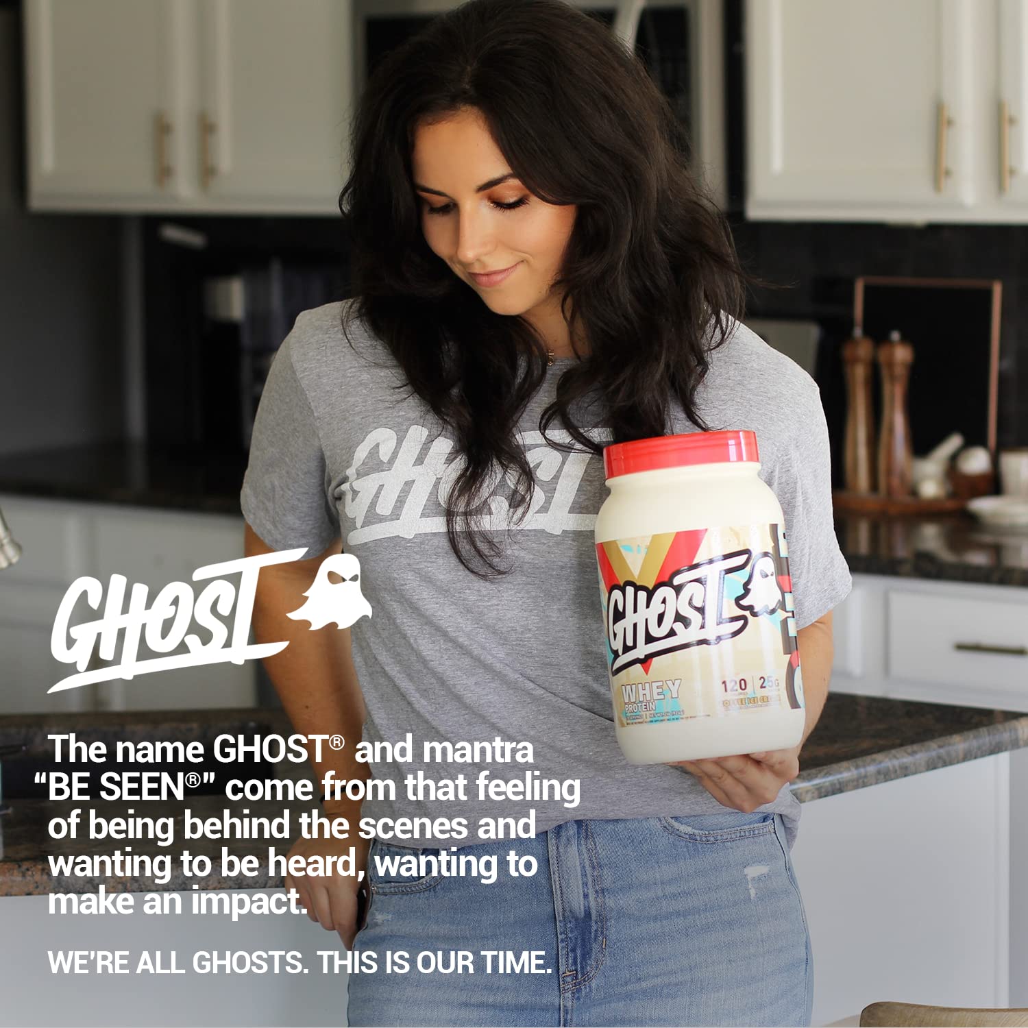 GHOST Whey Protein Powder, Coffee Ice Cream - 2LB Tub, 25G of Protein - Flavored Isolate GHOST buy supplements canada