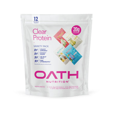 Oath Nutrition Clear Whey Isolate Protein Powder Variety Pack, 12 Pack OATH NUTRITION buy supplements canada