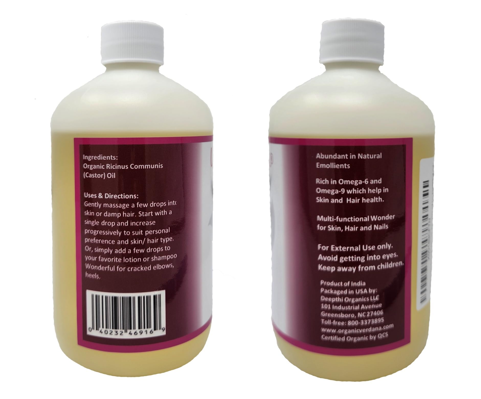 Verdana Organic Castor Oil – USDA Certified Organic – Cold Pressed, Unrefined, 100% Pure and Hexane Verdana buy supplements canada