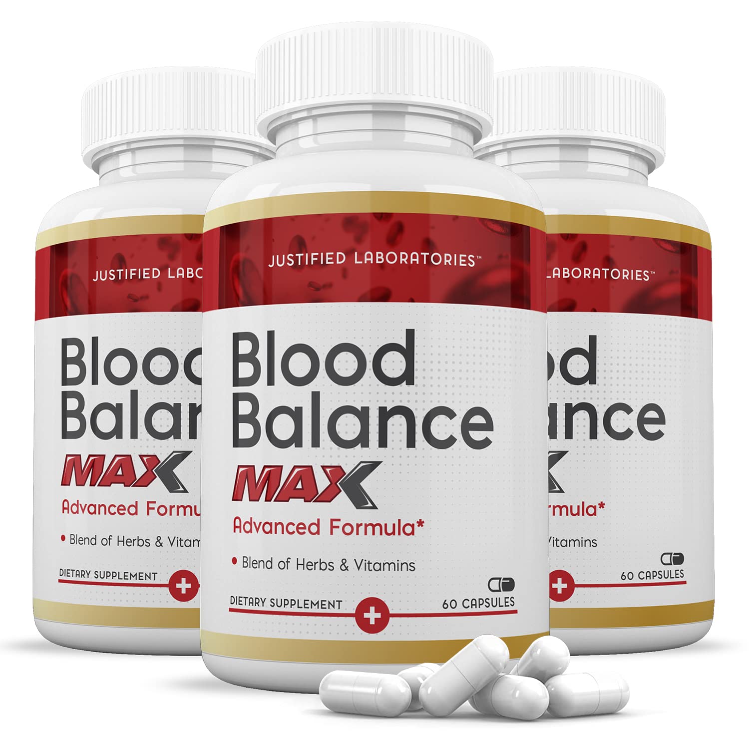 Justified Laboratories (3 Pack Blood Balance Max 1295MG Formula Supplement Pills Justified Laboratories buy supplements canada
