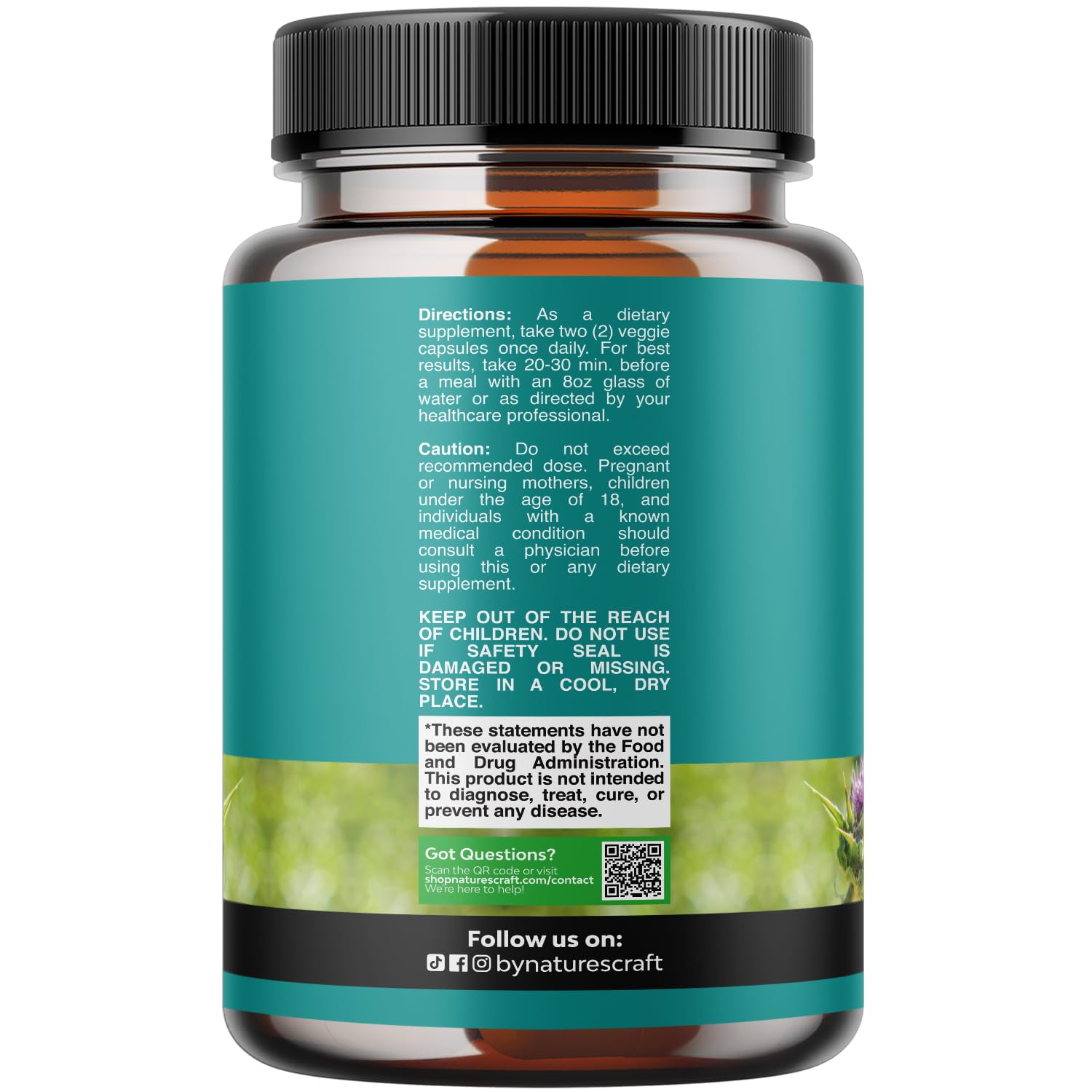 Liver Cleanse Detox & Repair - Milk Thistle Supplement for Digestion & Immune Health - Ginger Root, Choline & Dandelion Root Natures Craft buy supplements canada