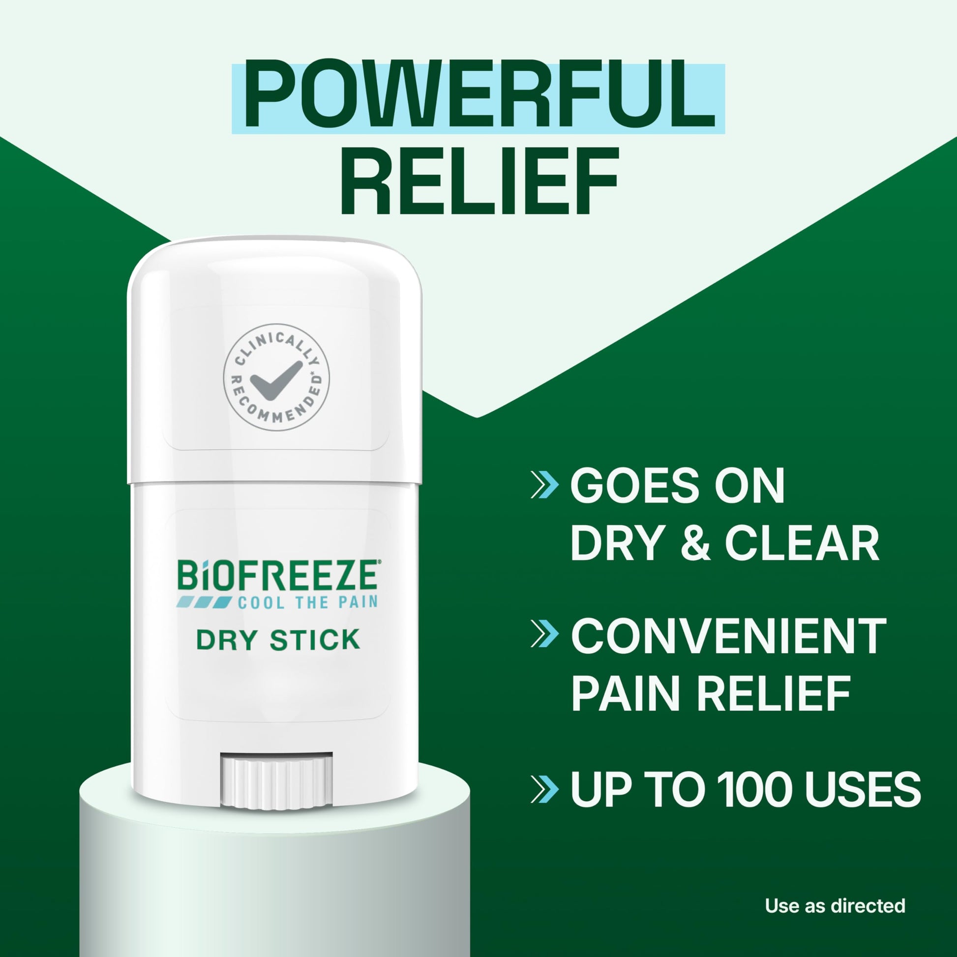 Biofreeze Dry Stick, Mess-Free Relief for Neck, Shoulder, Knee, Hip, Hand & Joint, Cooling Menthol Pain Relief Stick, Up to 100 Uses Biofreeze buy supplements canada