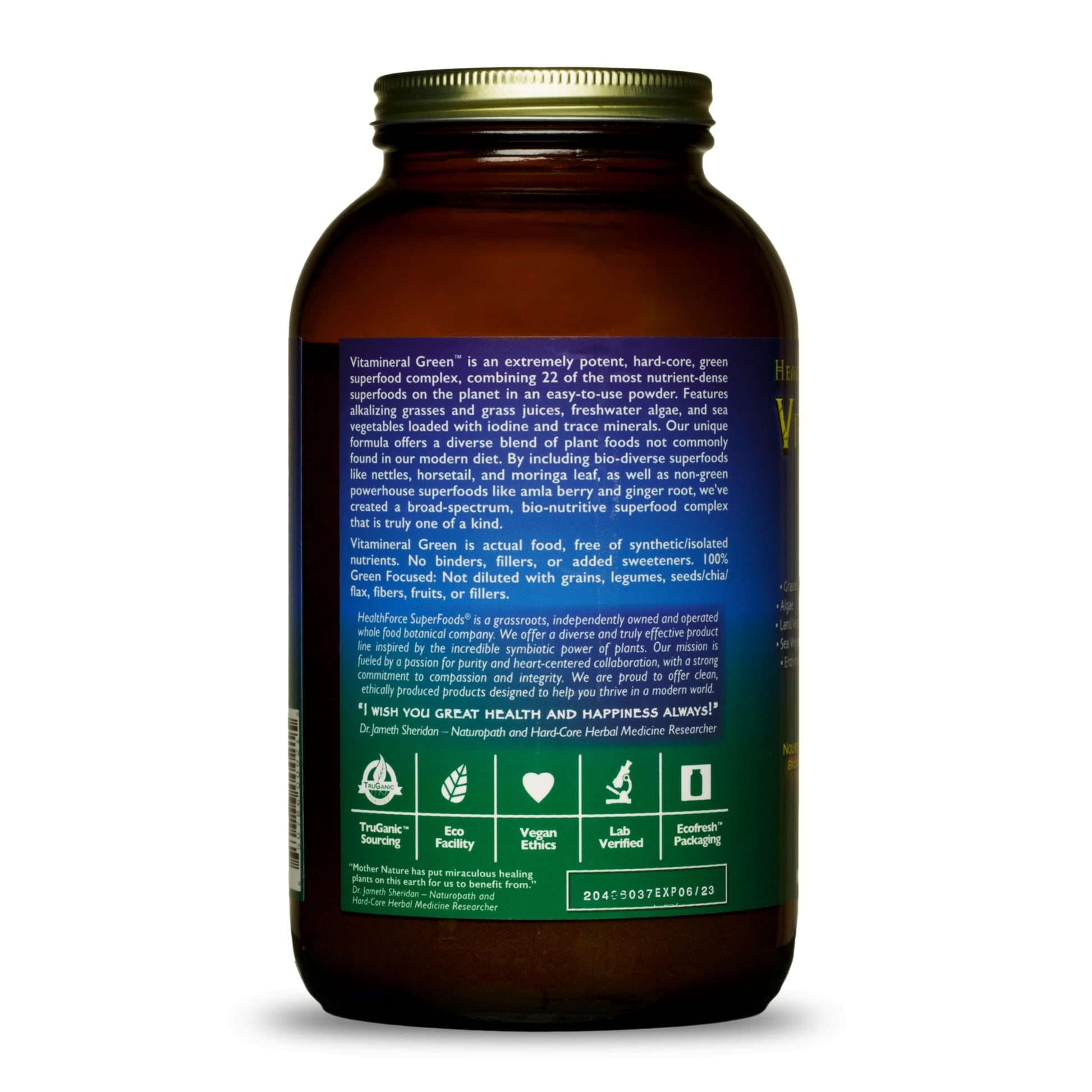 HEALTHFORCE SUPERFOODS Vitamineral Green - Mineral Supplement for Immune & Thyroid Support - Green Powder Supplement with Ingredients from The Land - Gluten-Free & Vegan - 500 Grams HEALTHFORCE SUPERFOODS buy supplements canada