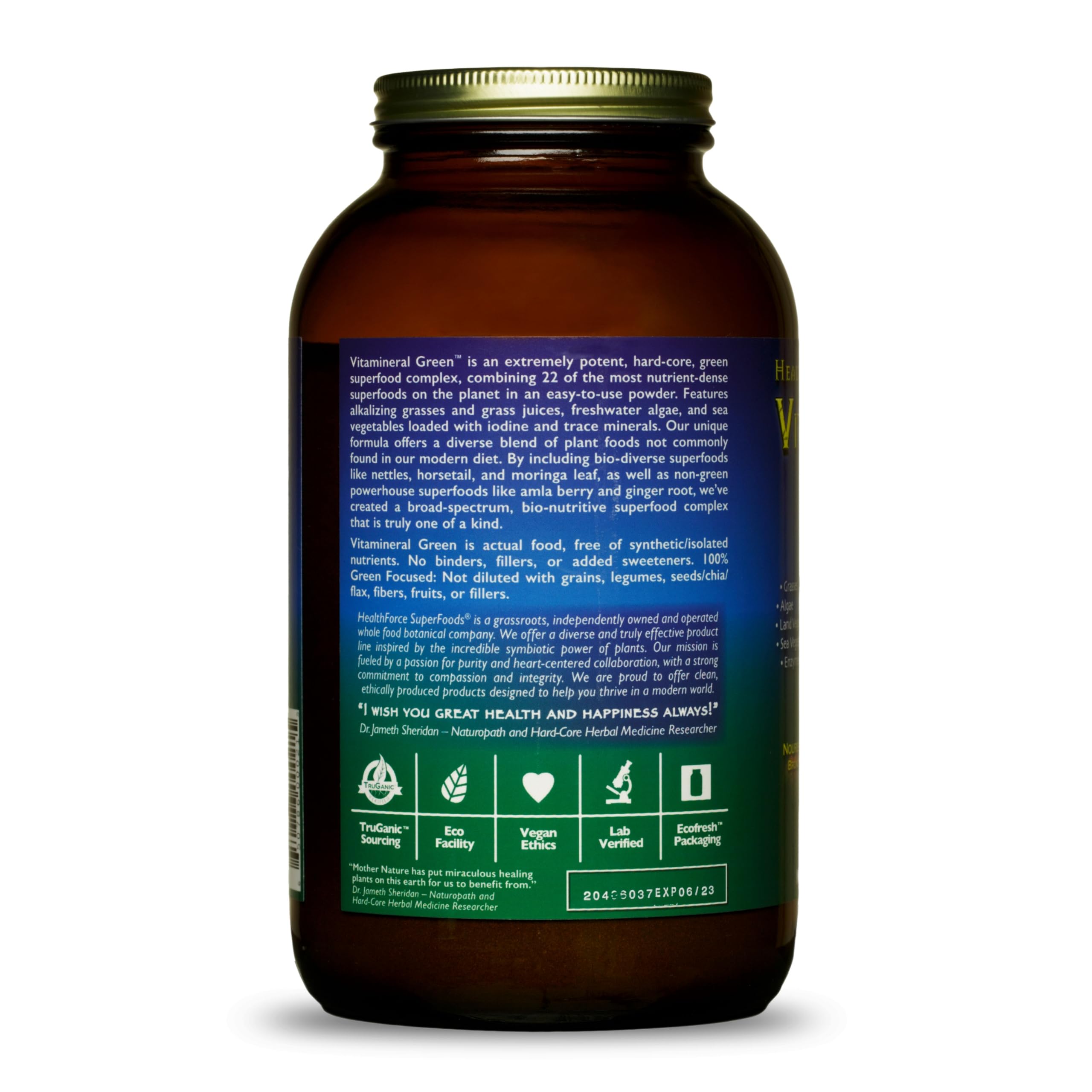 HEALTHFORCE SUPERFOODS Vitamineral Green - Mineral Supplement for Immune & Thyroid Support - Green Powder Supplement with Ingredients from The Land - Gluten-Free & Vegan - 500 Grams HEALTHFORCE SUPERFOODS buy supplements canada