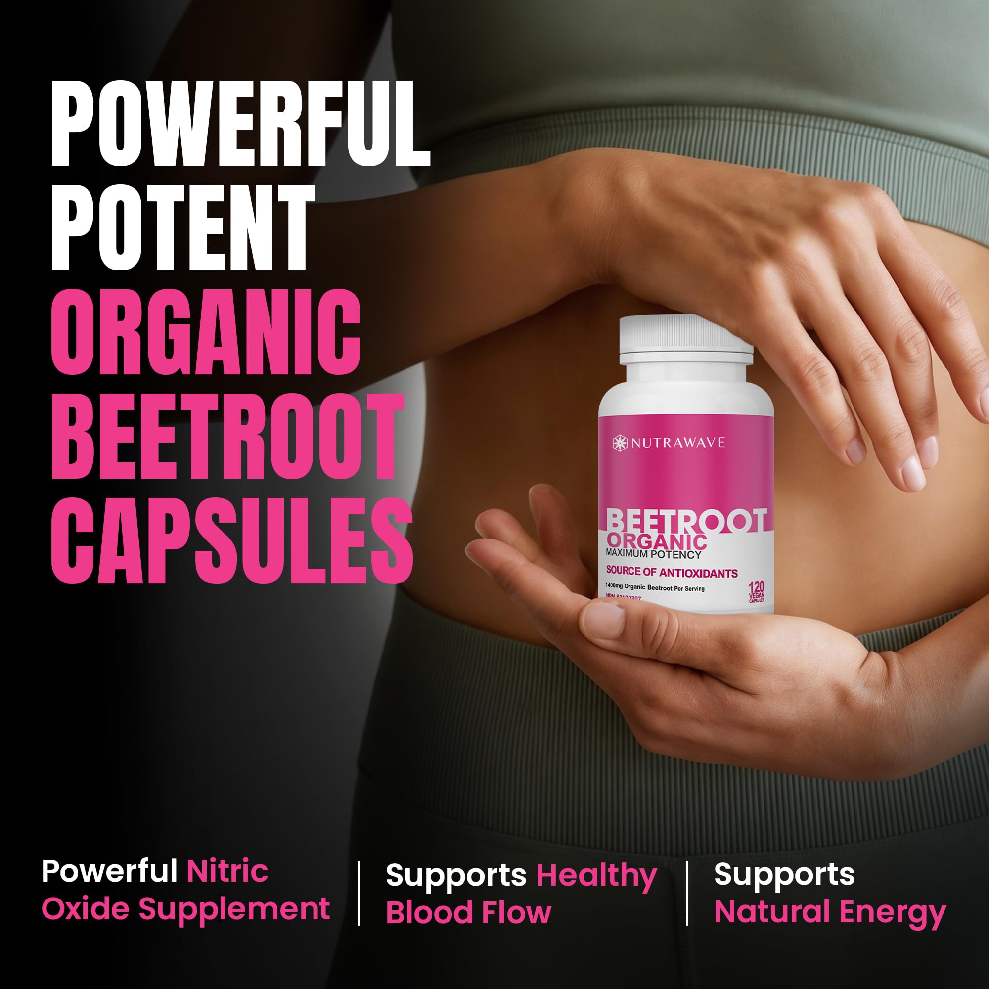Nutra Wave 1400mg Organic Beet Root Capsules Per Serving – Nitric Oxide Booster for Men – Supports Blood Pressure, Energy, Circulation & Heart Health – Non-GMO, Vegan – 120 Capsules / 60 Day Supply Nutra Wave buy supplements canada