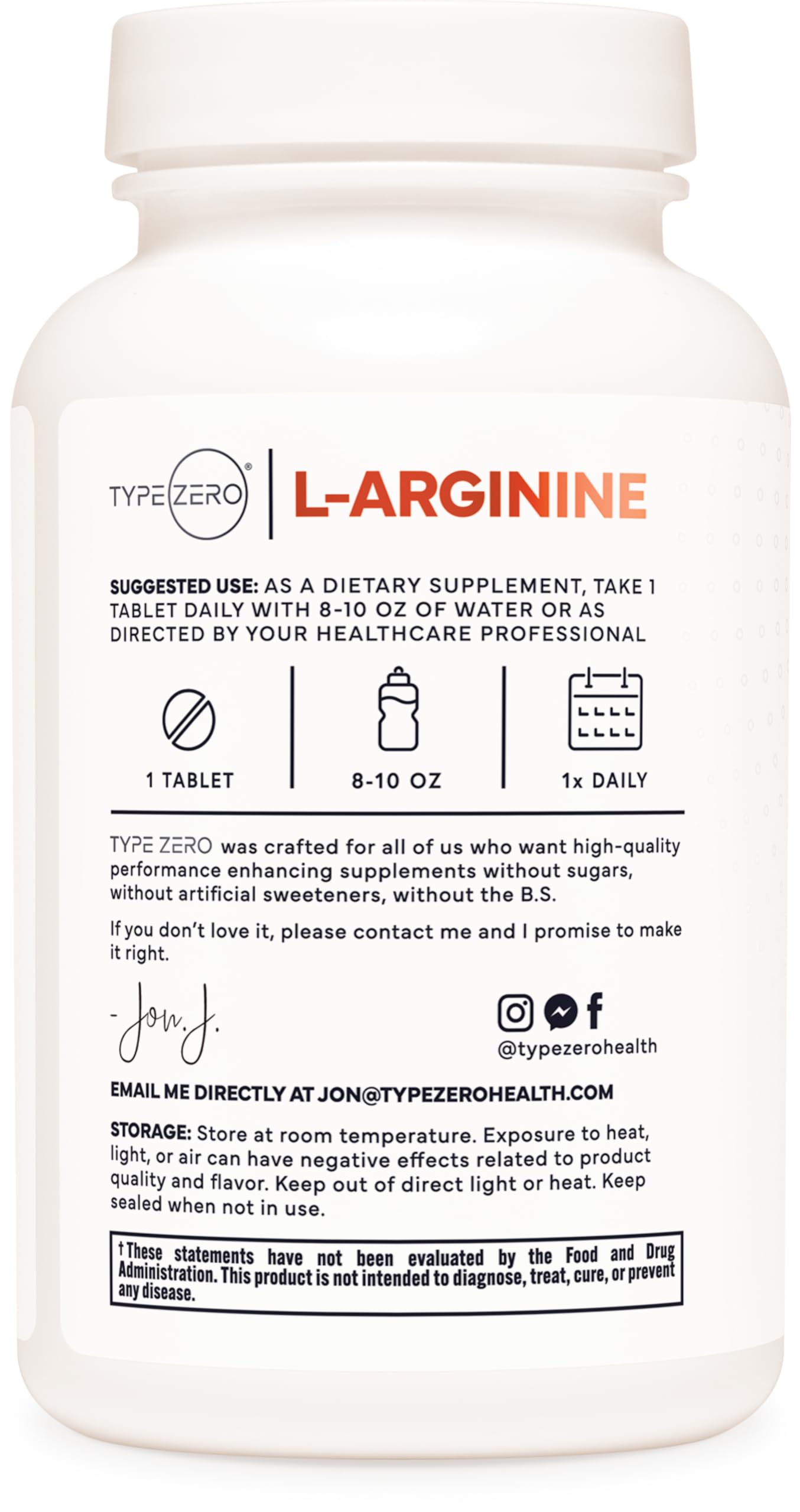 Type Zero L-Arginine 90 Tablets 1,000 mg per Serving - Non-GMO Type Zero buy supplements canada