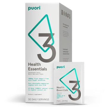 Puori P3 Health Essentials with Magnesium Zinc Complex, Omega 3 Fish Oil & Vitamin D3 Supplements - Men & Womens Daily Multi Puori buy supplements canada