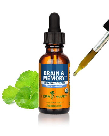 Herb Pharm Organic Nootropic Brain & Memory Supplement with Ginkgo Biloba Liquid Extract: Fast Absorption for Mental Focus Support, Ginkgo Supplement, Vegan, Gluten-Free, Non-GMO, 1 Oz Herb Pharm buy supplements canada