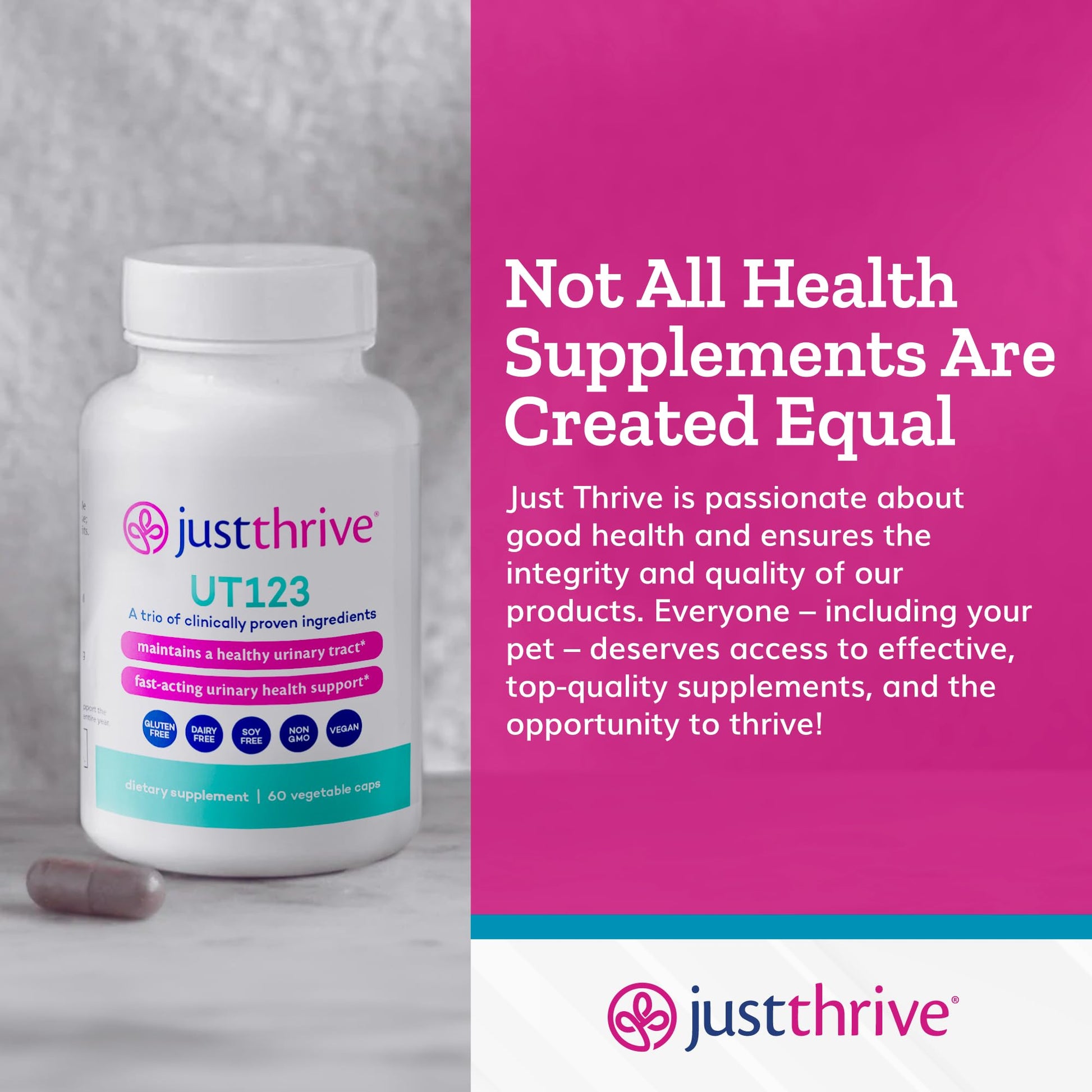 Just Thrive UT123 - Supports Urinary Tract Health for Women - Made with Cranberry, 60 Capsules Just Thrive buy supplements canada
