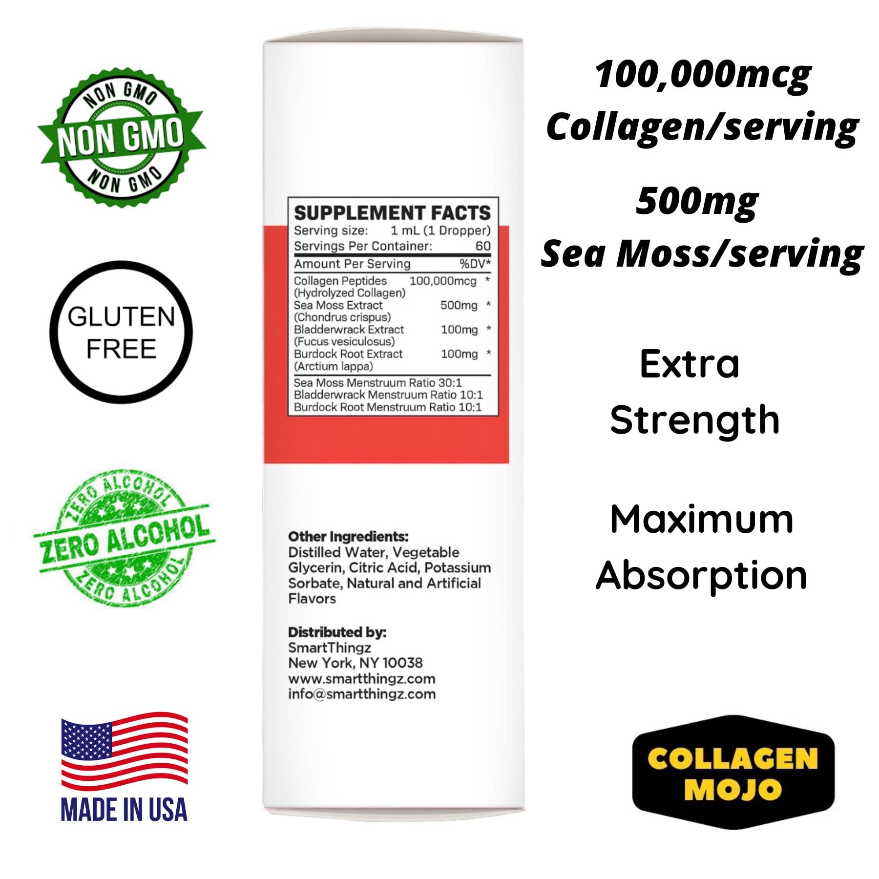 Collagen Mojo Liquid Collagen Peptides with Sea Moss, Burdock Root & Bladderwrack Collagen Mojo buy supplements canada