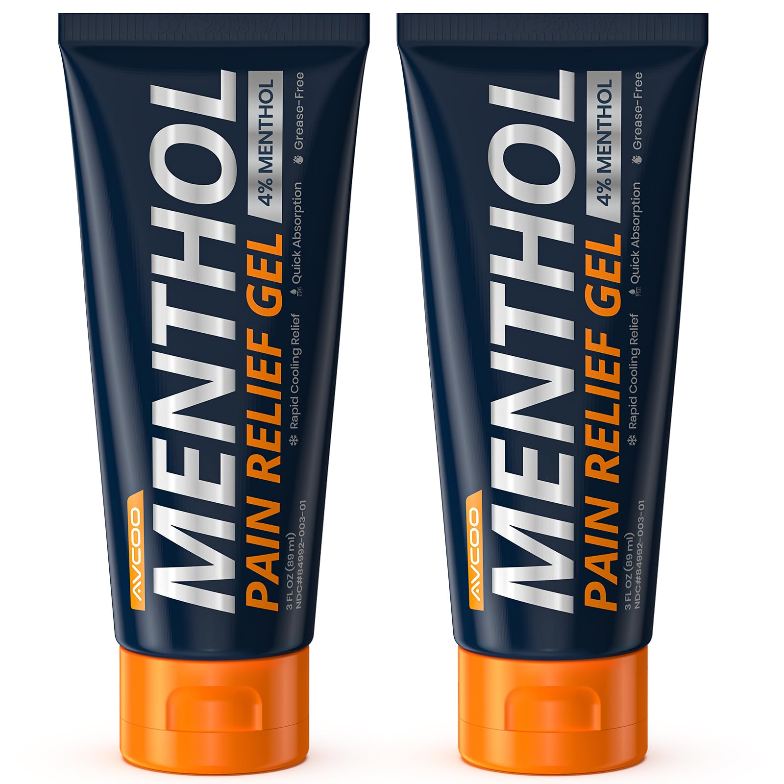 AVCOO 4% Menthol Pain Relief Gel, Cooling Sensation for Arthritis, Knees, Joint, Sore Muscle, Neck, Shoulder and Lower Back Pain Relief, Grease-Free Gel, 2 Packs (3 OZ Per Pack) AVCOO buy supplements canada
